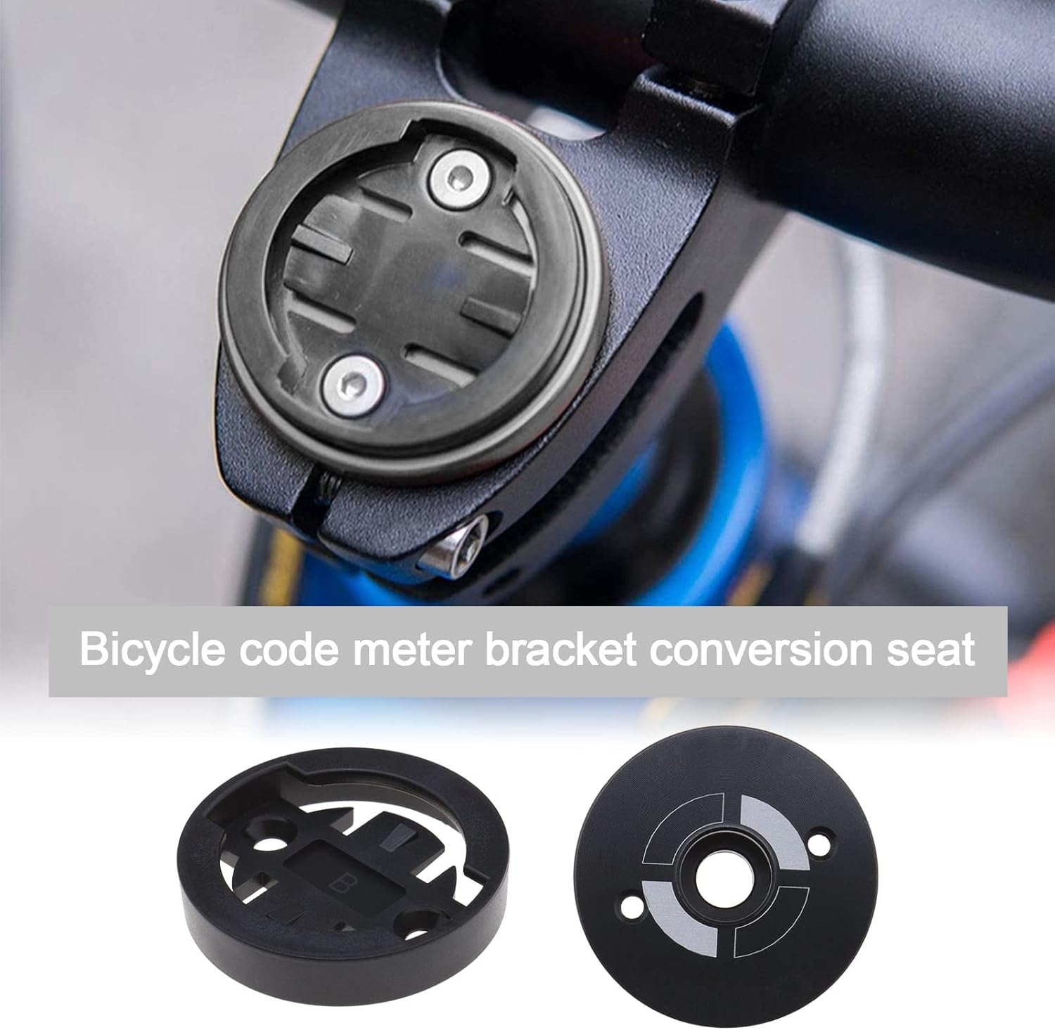 Emsea Bicycle Stem Top Cap Computer Mount Holder Kit 2 Types Bike Mount Insert Adapter Compatible with Garmin Edge 1000 820 810 Compatible with Bryton Rider R530 R330 image number 2