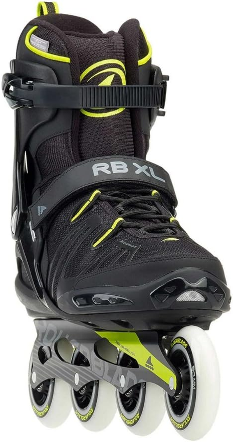 Rollerblade RB XL Men'S Adult Fitness Inline Skate, Black and Lime, High Performance Inline Skates