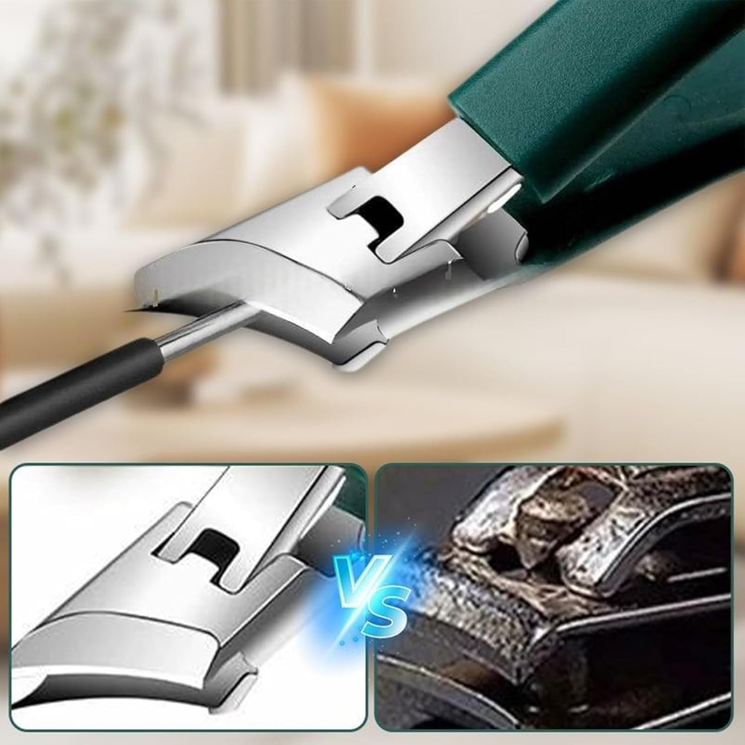 Nail Cutter,Eagle Beak Fingernail Toenail Clippers | Wide Jaw Opening Tool with Non-Slip Grip for Men Adults Elderly Manicure Pedicure Use image number 5