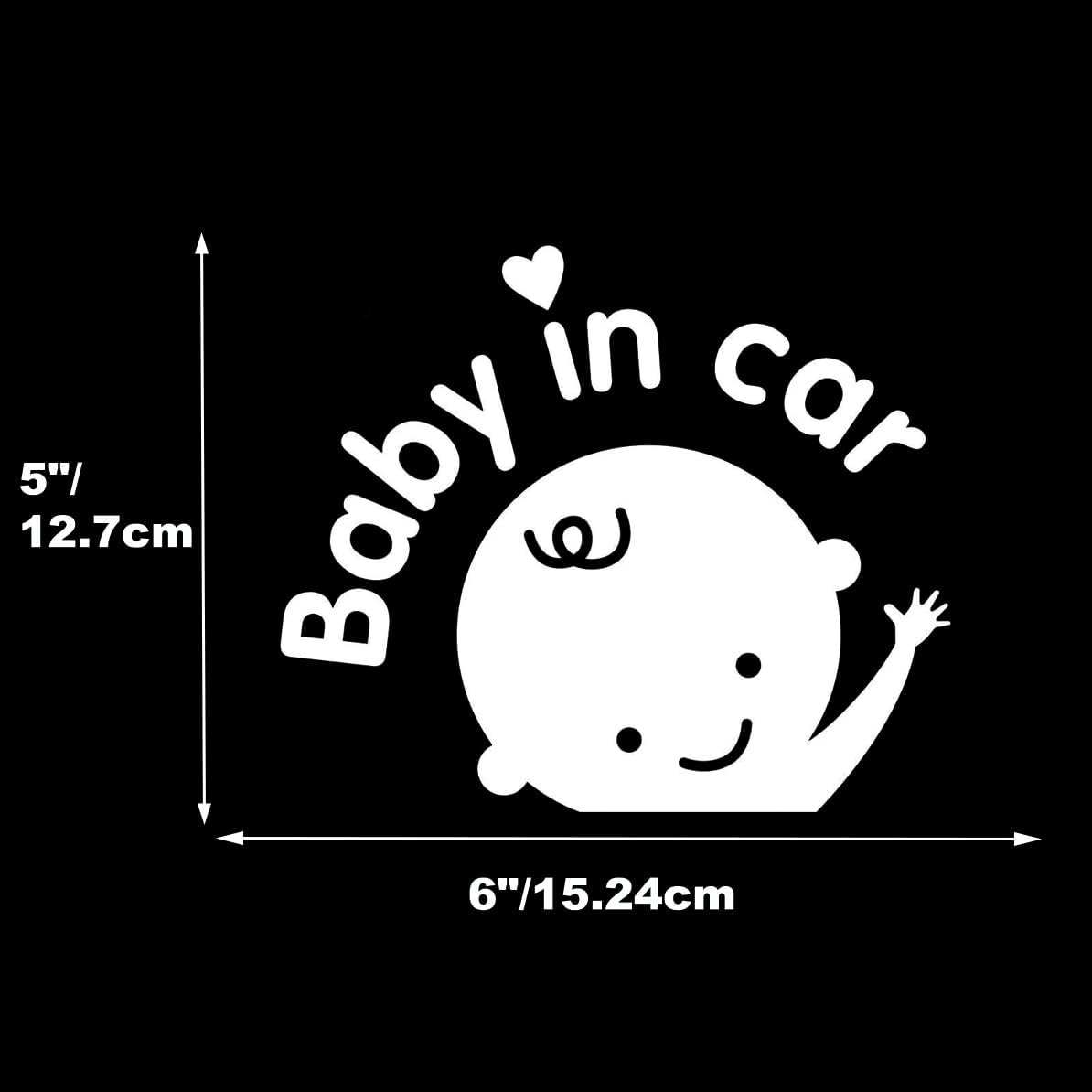 Baby in Car Sticker Car Decal Funny Kids Child on Board Window Bumper Decal Sticker Suitable for Cars, Trucks 2Pcs image number 5
