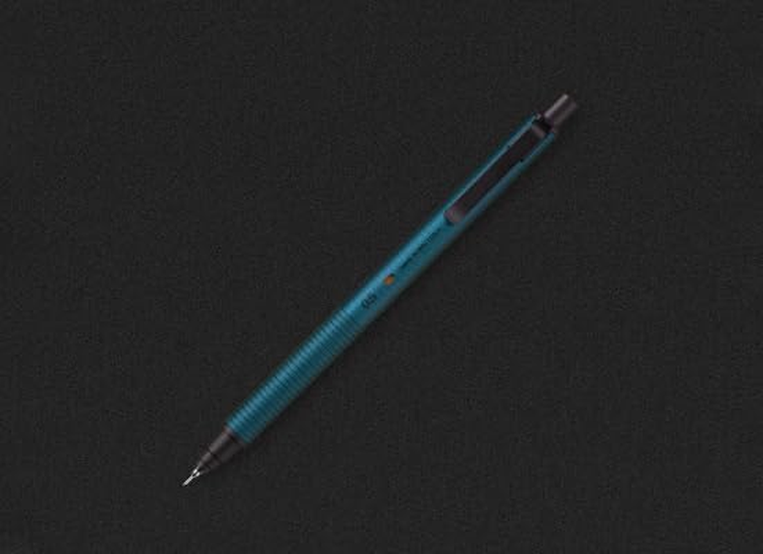 KURUTOGA Mitsubishi Pencil Mechanical Pencil Metal 0.5Mm Silent Blue M5KH1P.10 with Original Stylus Ballpoint Touch Pen image number 3