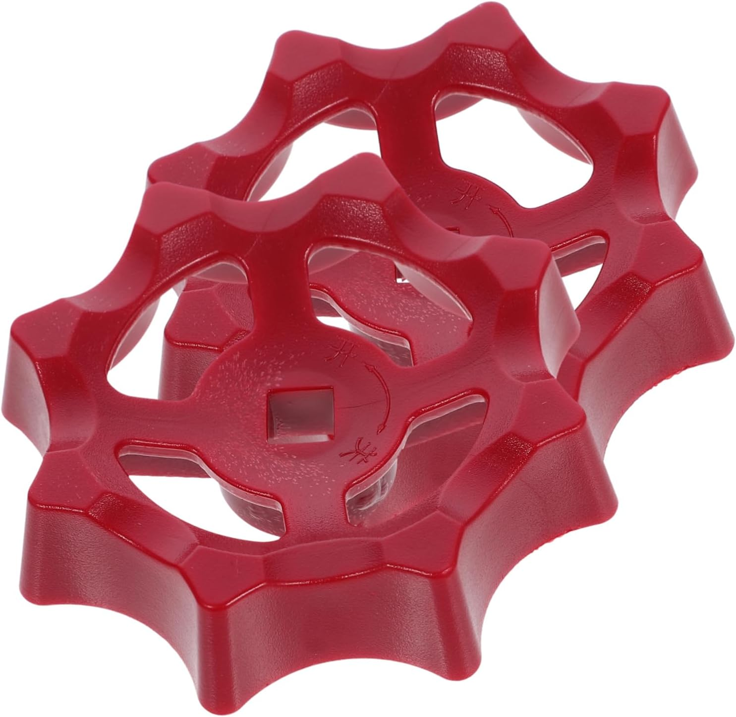 2Pcs Shower Handle Wheel Replacement with 7Mm&times;7Mm Plastic Square Hole, Gate Valve Water Spigot Handle Cast for Outdoor and Hose Water Control image number 1