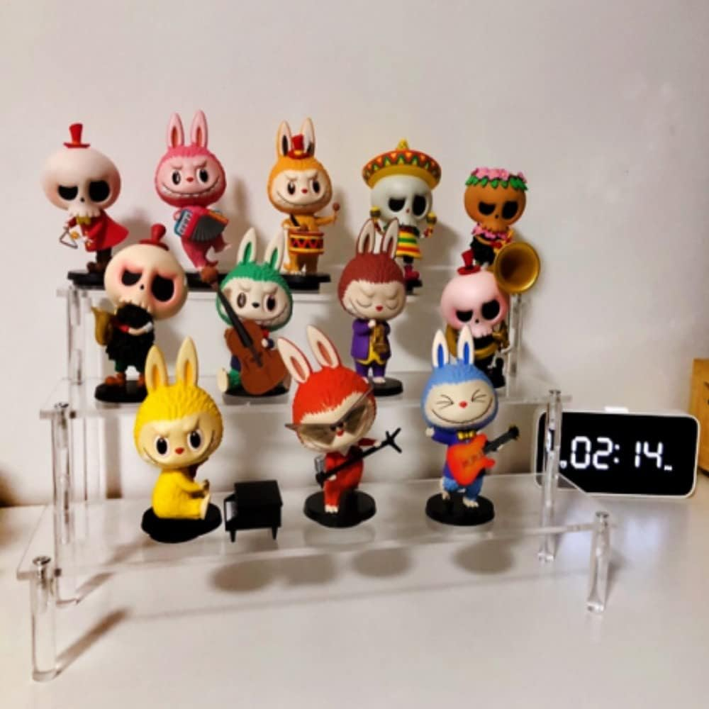 Acrylic Riser Display Stand, 3 Tier Clear Acrylic Display Shelf for Action Figures,Perfume Makeup Dessert Display Risers Steps Dessert Table Stands for Organizer and Decoration image number 1