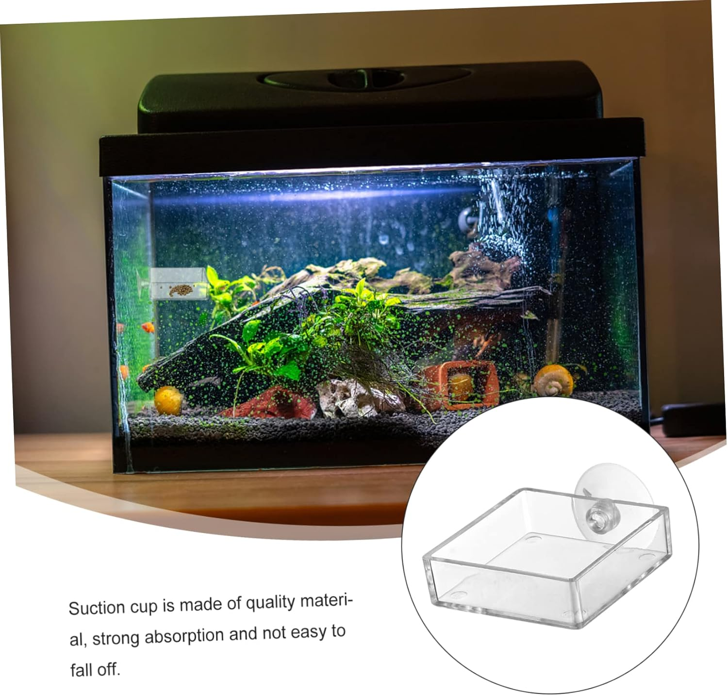 BESPORTBLE 4Pcs Fish Feeder Bowl with Cup Height Feeding Tool for Shrimp and Fish Tanks Easy to Clean and Install Convenient Feeding image number 6