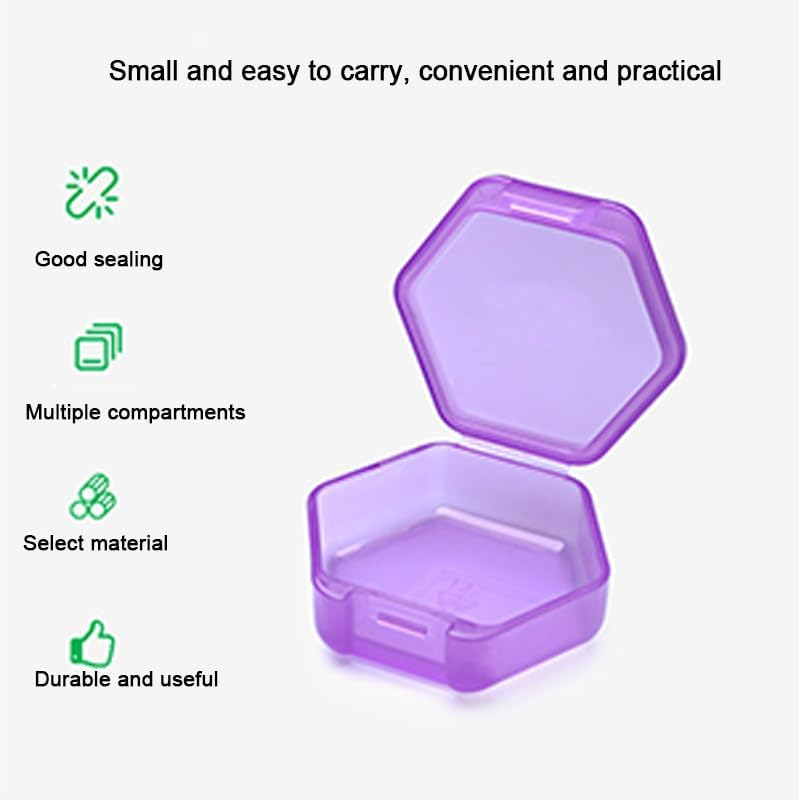 3 Packs Small Pill Organizer, Travel Pill Container Mini Pocket Pill Organizer Daily Single Pill Containers Portable Medicine Holder for Purse Vitamin Fish Oil Supplements (Mixed Color) image number 1
