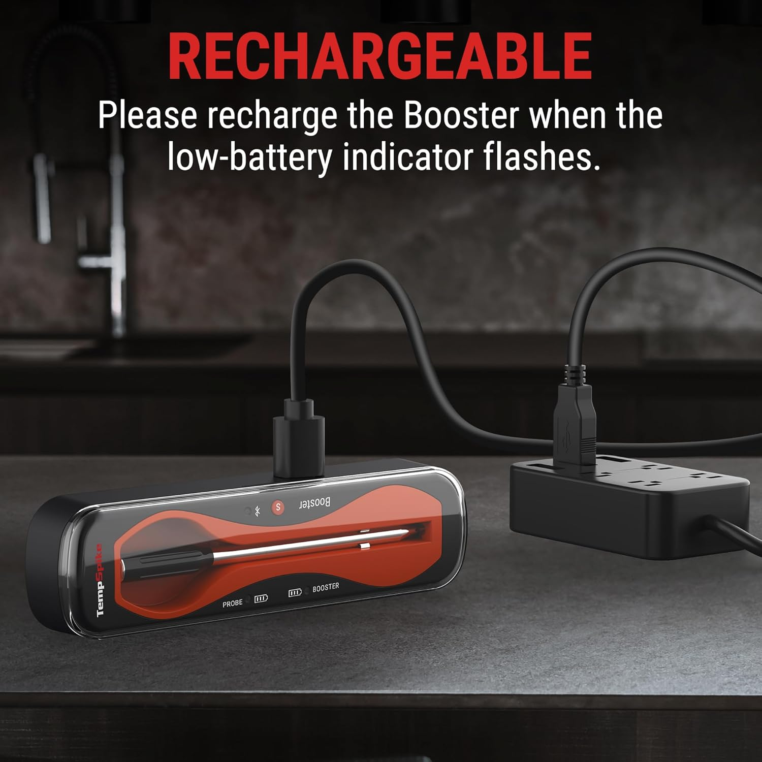 Thermopro Tempspike 500FT Truly Wireless Meat Thermometer, Bluetooth Kitchen Thermometer for Grilling and Smoking, Food Thermometer Temperature Probe for BBQ Oven Smoker Rotisserie Sous Vide image number 5