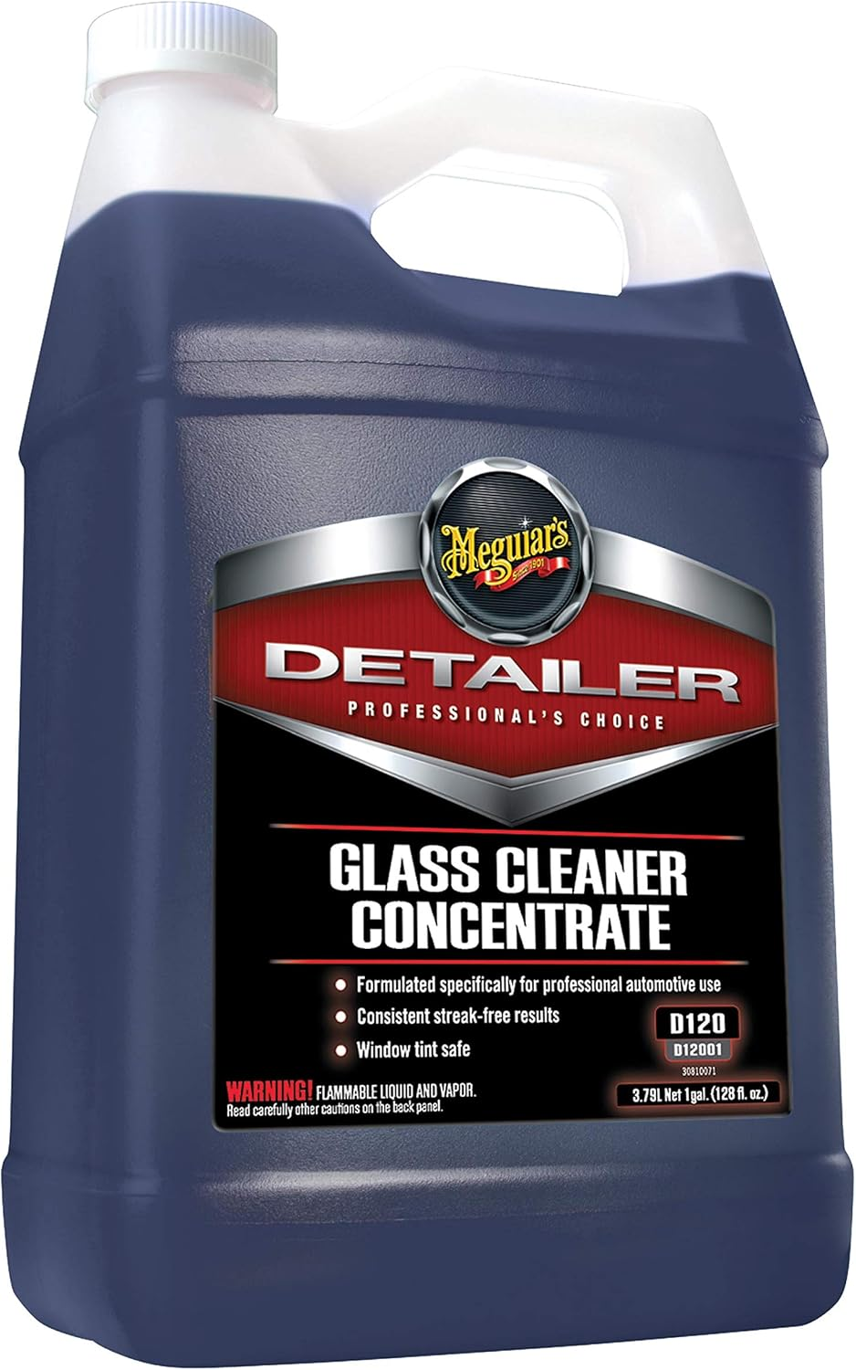 Meguiar'S Detailer Glass Cleaner Concentrate, 3.8 Litre | Produces Crystal Clear, Streak-Free Glass | Removes Vinyl Fog, Road Grime & Bug Residue