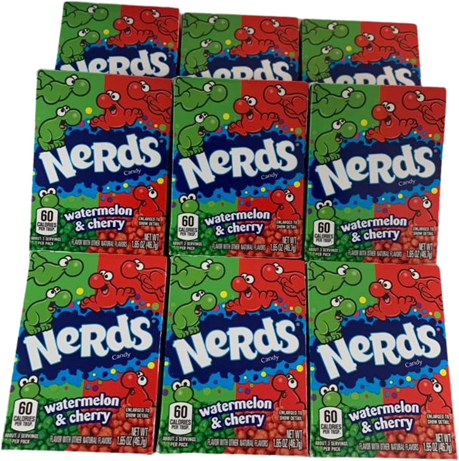 Nerds Watermelon and Cherry - 46.7G Box Lollies - 9 Pack Bulk - Confectionery for Any Occassion or Event - Classic Sweeties in a Box image number 4
