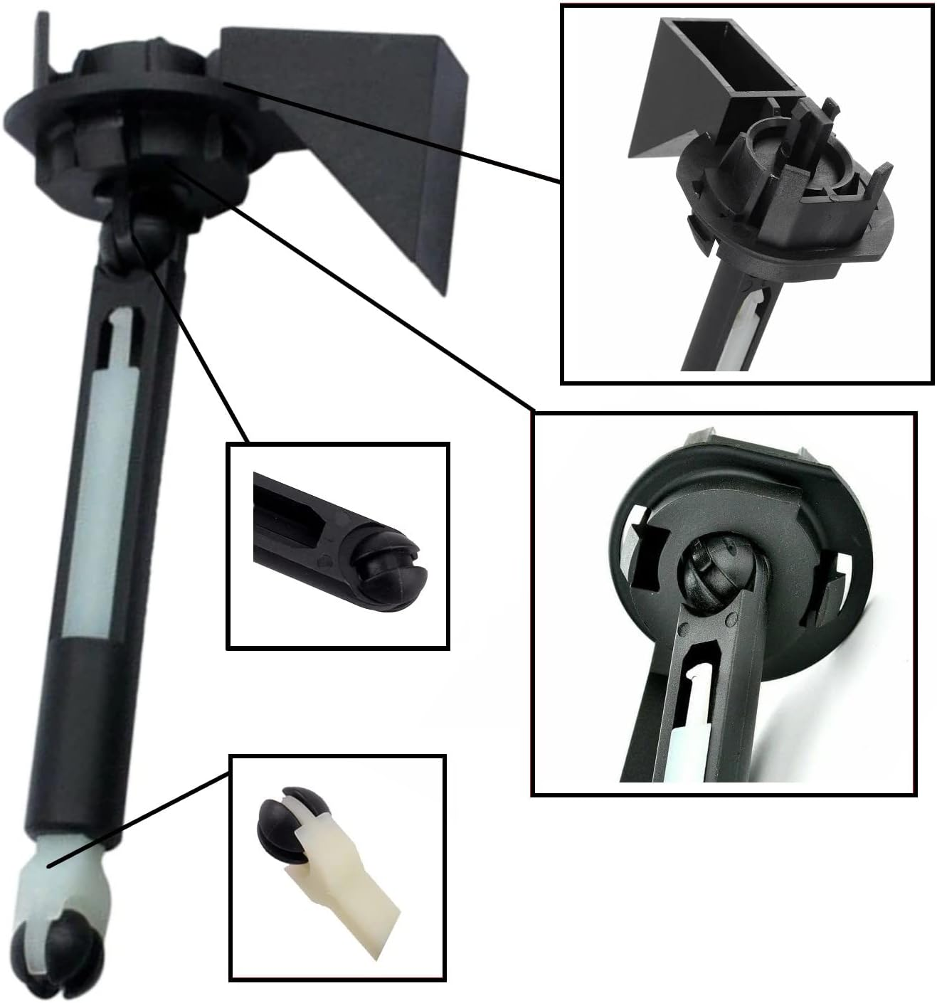 Bonnet Lock Release Hood Lock Latch Catch Block Repair Kit for Ford Focus MK2 2004-2012 Black 1355231 3M5116700BC image number 2