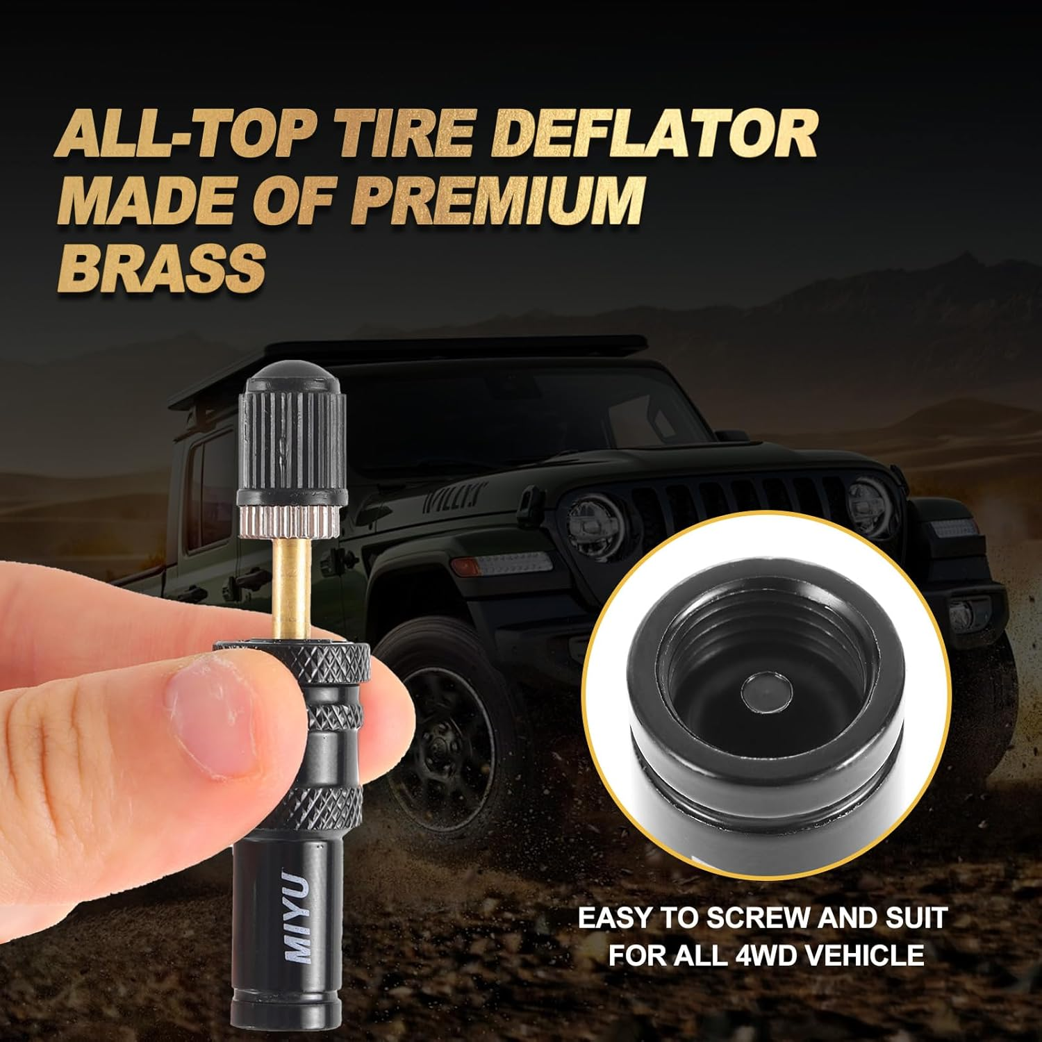 4 Pcs Automatic Tire Deflators Kit, Adjustable Tire Deflator Valve 10-30 Psi,Tyre Air down Tool for Vehicles, Motorcycle, Car, Truck,Jeep Etc image number 6