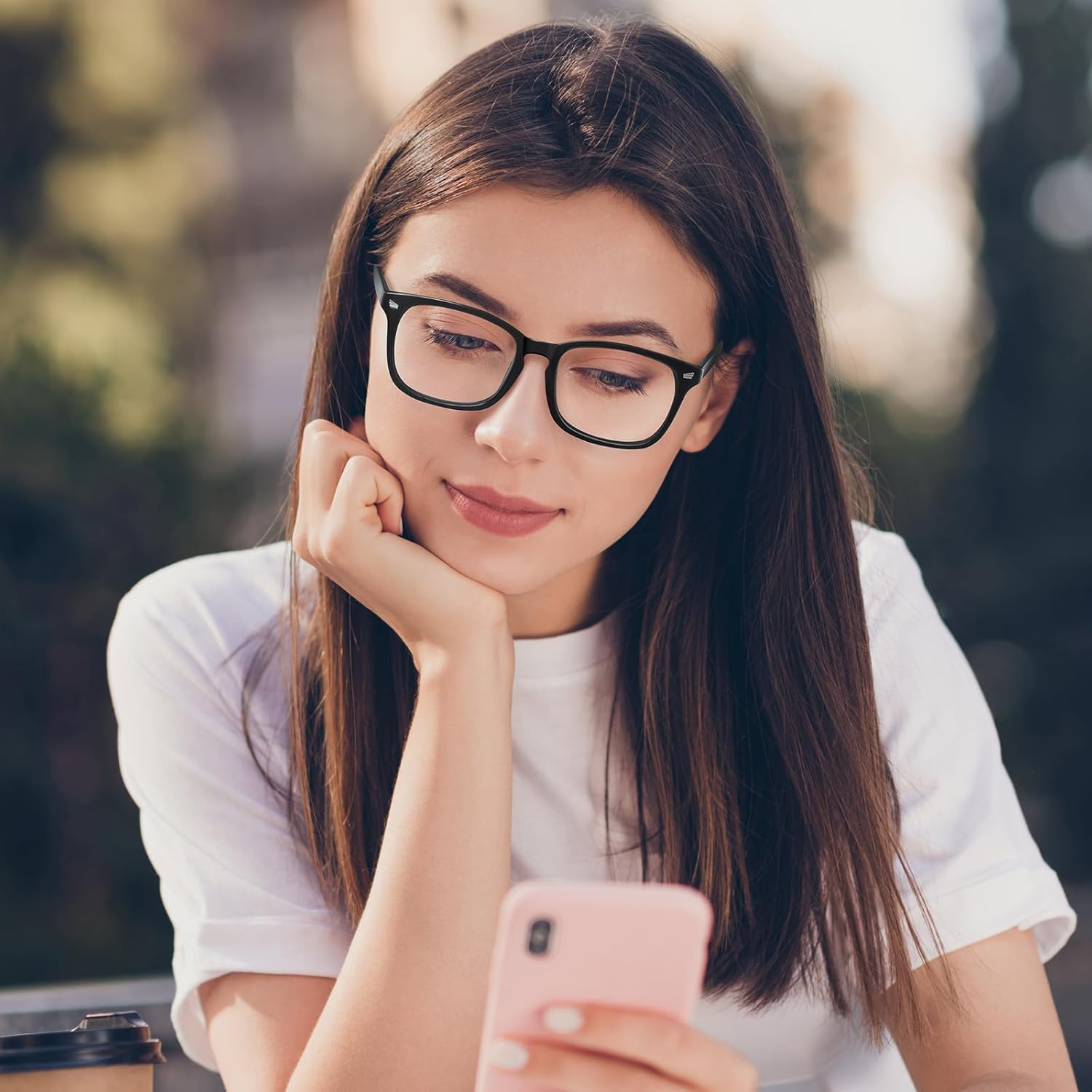 Reading Glasses Women Blue Light Blocking Glasses UV Filter Lightweight Square Reading Glasses for Men Women 1.5, Transparent, Talla &Uacute;nica image number 4