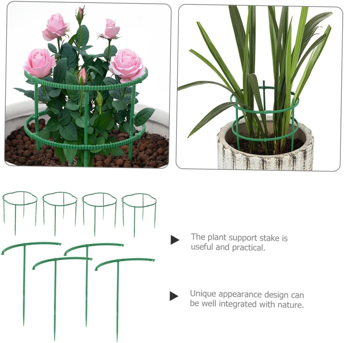 20Pcs Garden Plant Stakes Plant Support Stakes Flower Support for Climbing Sturdy Stems image number 4