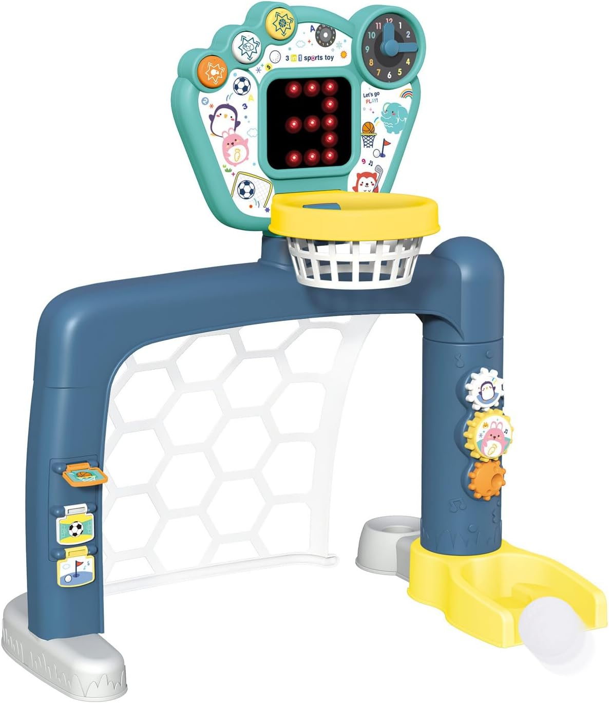 Lenoxx Gem Toys Sports World 3-In-1 Adjustable Indoor Sports Set: Basketball Stand, Soccer Goal, Golf Course - Fun for All Ages! image number 5