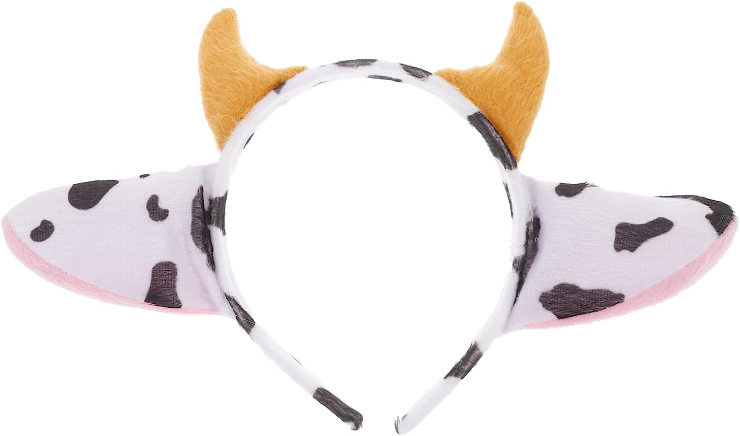 STOBOK Cow Ears Headband Dairy Cow Headband Hairhoop Cartoon Ears and Horns Design Hairhoop S Costume Headw for Halloween Party Cosplay Prop image number 5