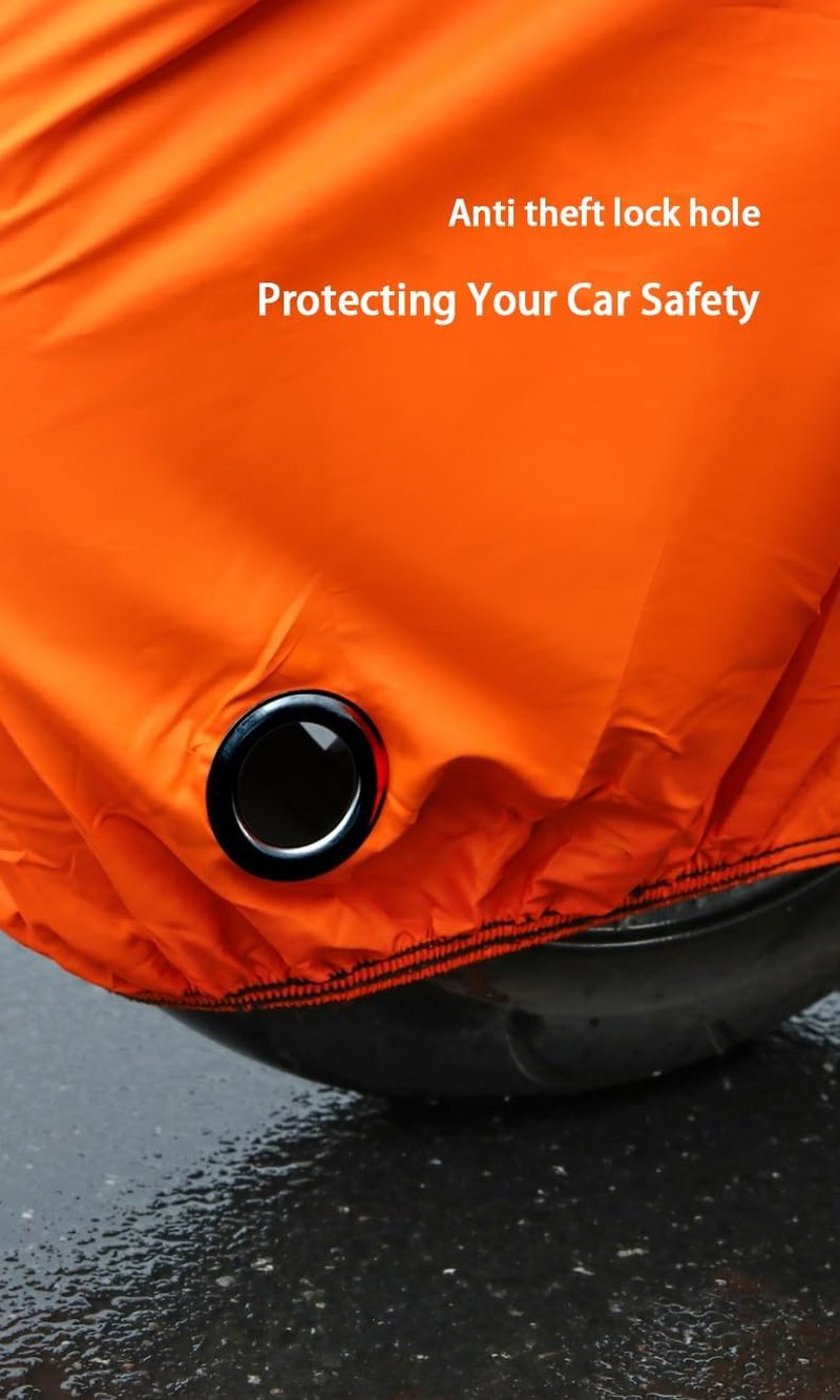 Motorcycle Cover, Waterproof,，With Reflective Strip，Compatible with All Motorcycle(Lockholes&Windproof Strap) (Black, L[Suitable for 2-2.2 Meter Long Vehicle Models]) image number 2