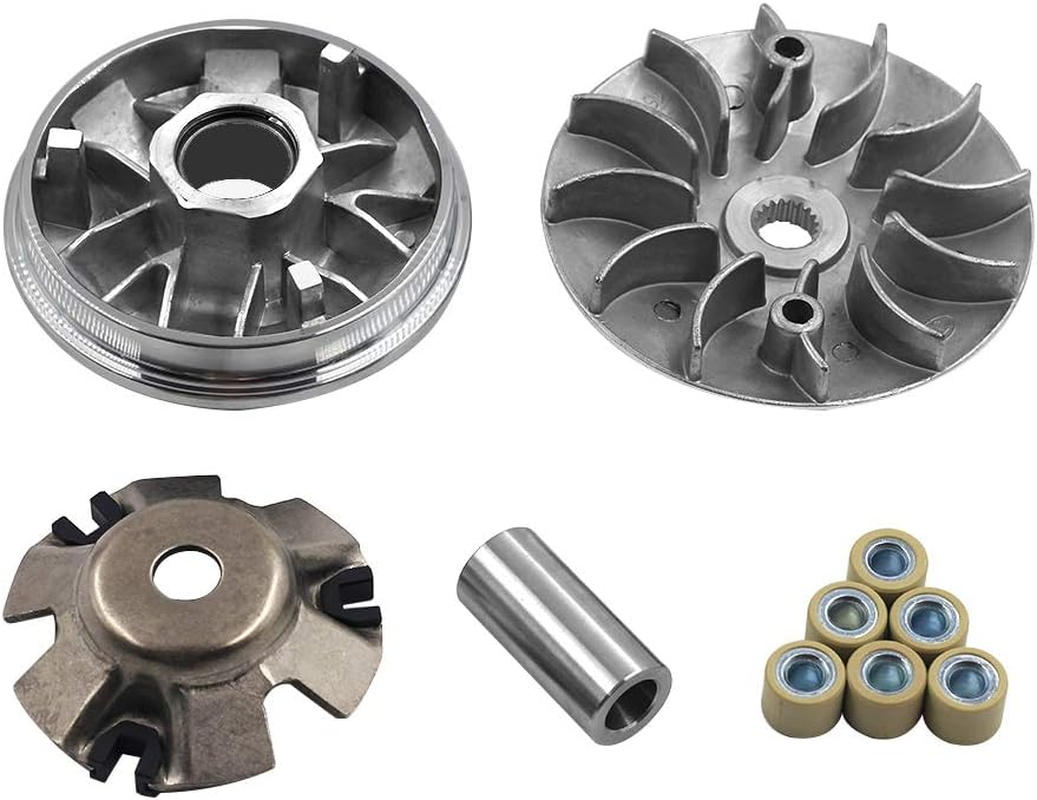 Complete Variator Kits for Gy6 125Cc/150Cc 152QMI/157QMJ Engine, Drive Wheel Assy Performance 14 Gram Rollers CVT Front Clutch for Scooter Atv and Gokart (GY6 125/150) image number 3