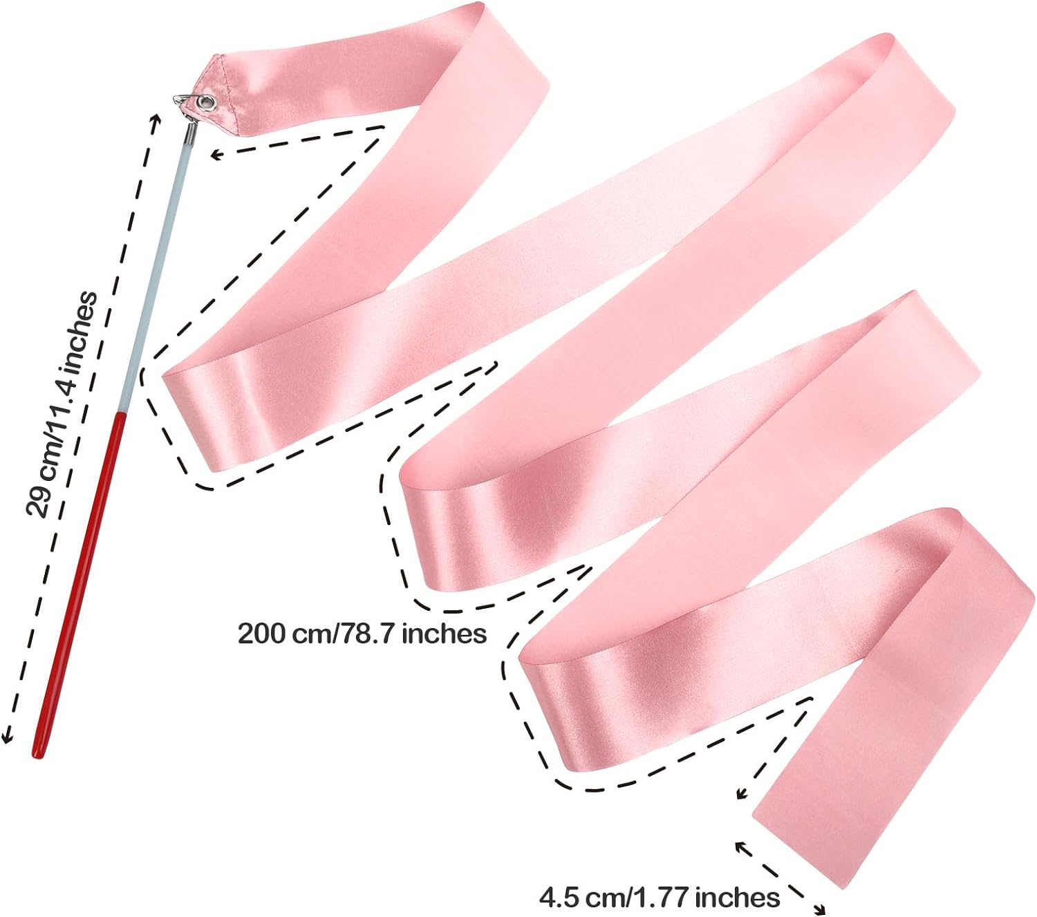 Niceup 14 PCS Dance Ribbons for Unicorn Rainbow Party Favors Decoration, Pastel Rainbow Ribbon Streamer Dancer Wands for Kids Ballet Gymnastics Birthday Party Goodie Bag Fillers