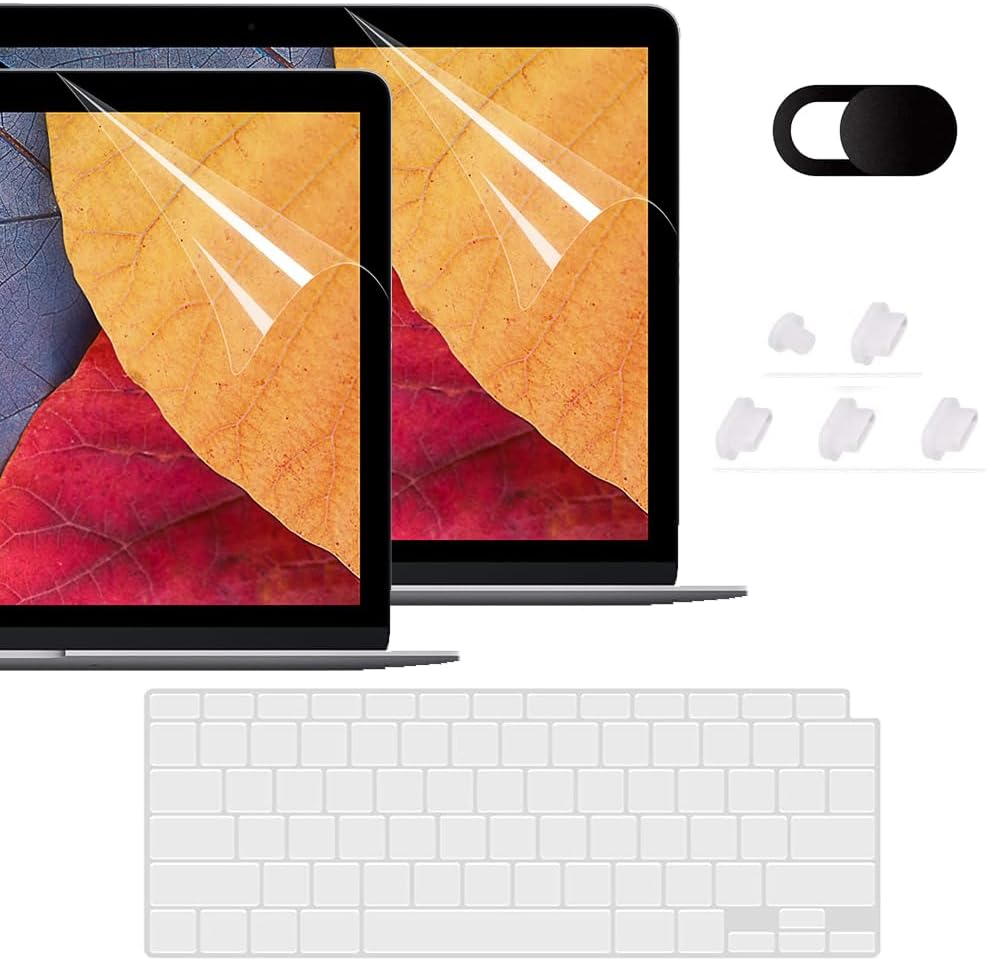 [2 Pack] Magic Skin Screen Protector 4-In-1 Set Compatible with Macbook Pro 14 Inch A2918 A2992 A2779 A2442, 2023 with M3 M2 Pro / M2 Max Chip, 2021 with M1 Pro / M1 Max Chip & Touch ID