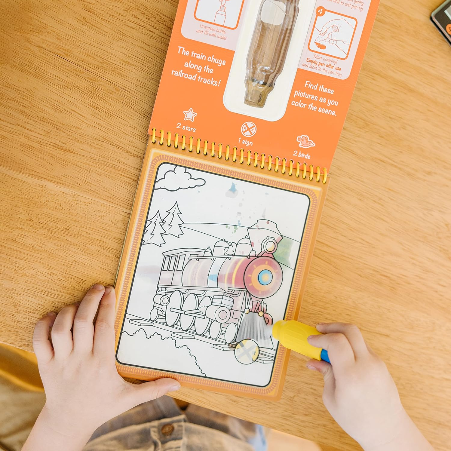 Melissa & Doug 5375 on the Go Water Wow! Water Reveal Pad: Vehicles - 4 Boards and Water Pen,Yellow, 10 Inch