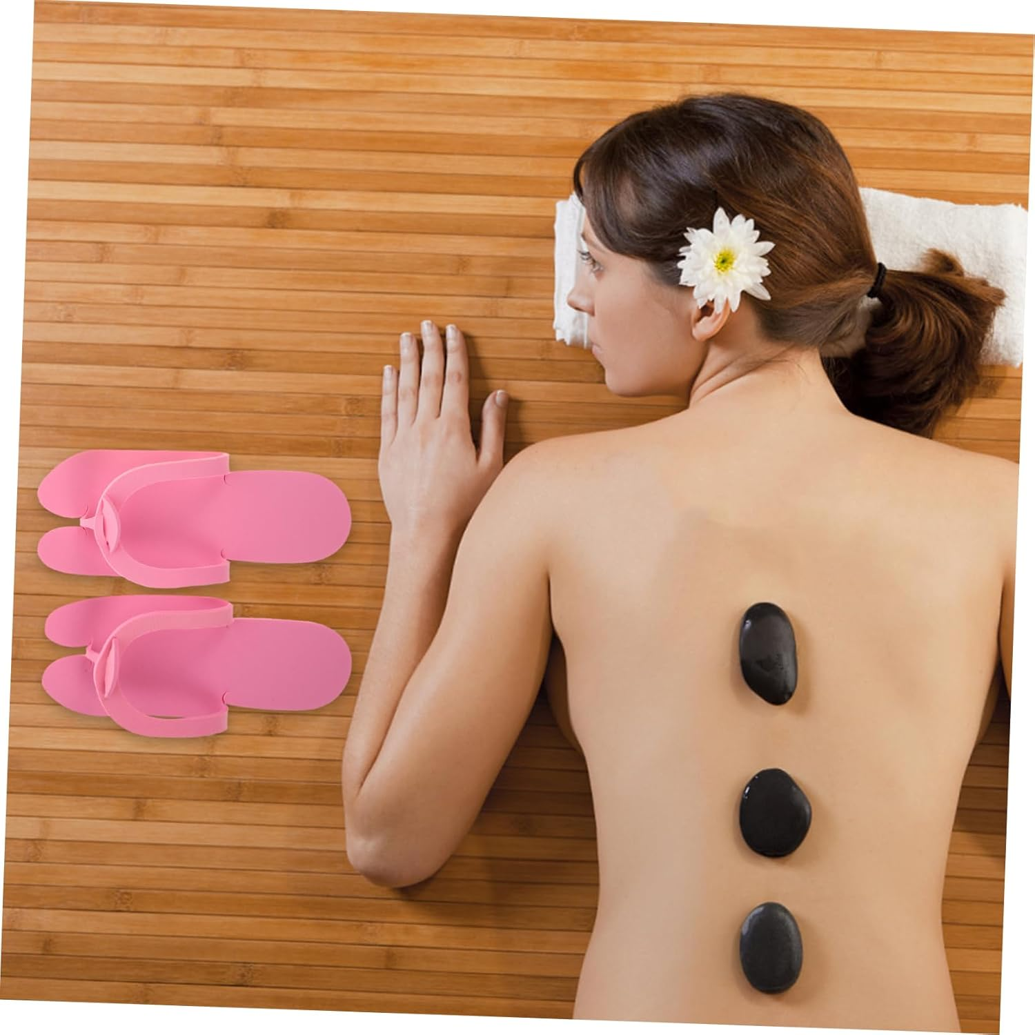 VICASKY 10Pcs Slip Slippers for Hotel Spa Guest Use Disposable Beach Slippers Comfortable Design for Home Living image number 5