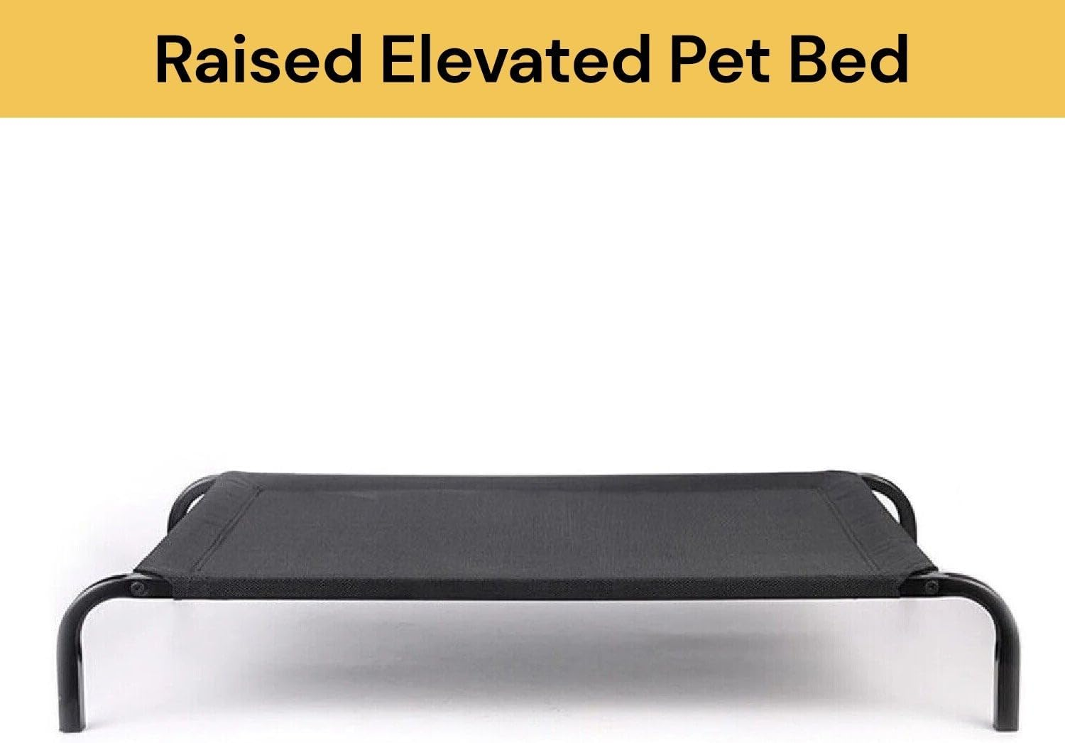 EZONEDEAL Elevated Raised Cooling Cots Bed for Large Dogs, Indoor & Outdoor Pet Hammock, Portable Standing Pet with Washable Breathable Mesh, Non-Slip Feet, Outdoor Raised Cots Bed (L) image number 3