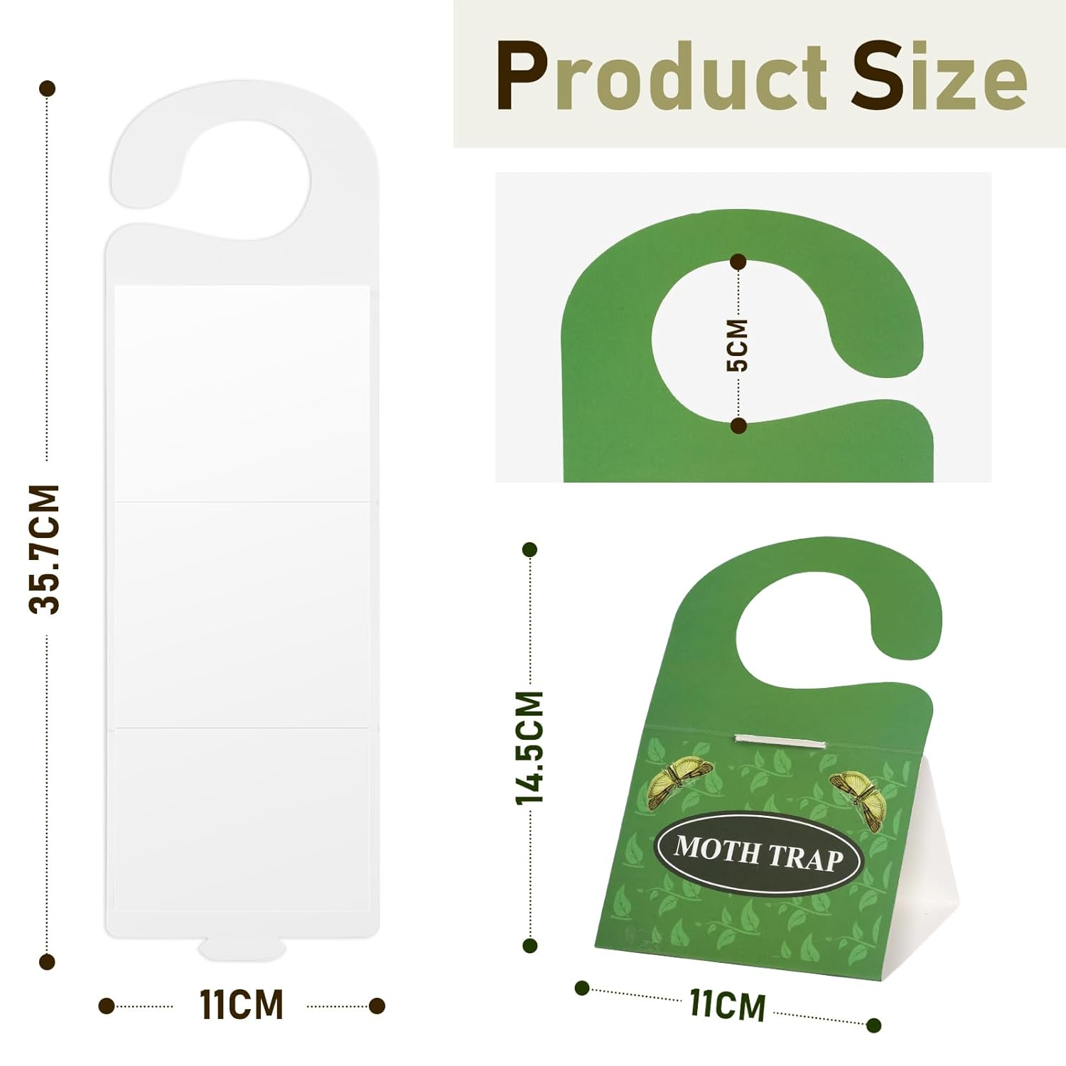 Clothes Moth Traps 8 Pack,Joogee Pantry Moth Traps Effective Safe Capture Clothing Closets, No Insecticides | Premium Attractant | Protect Clothes, Sweaters, Wool, Carpet | Safe Moth Killer image number 2