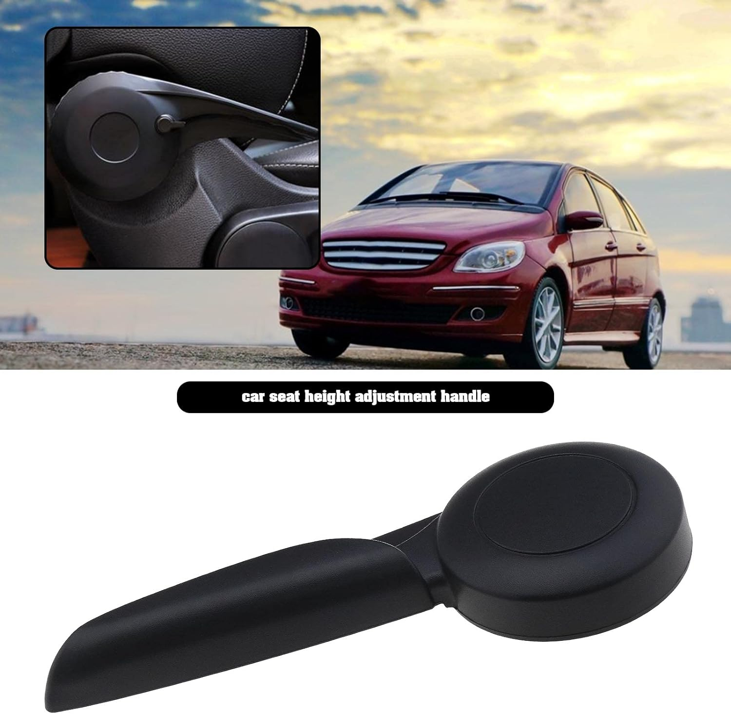 Emsea Right-Side Front Car Seat Adjustment Handles Lever Compatible with Mercedes-Benz A-Class W169 B-Class W245 W906 Sprinter Van Height Adjustment Handle A1699190261 Black image number 1