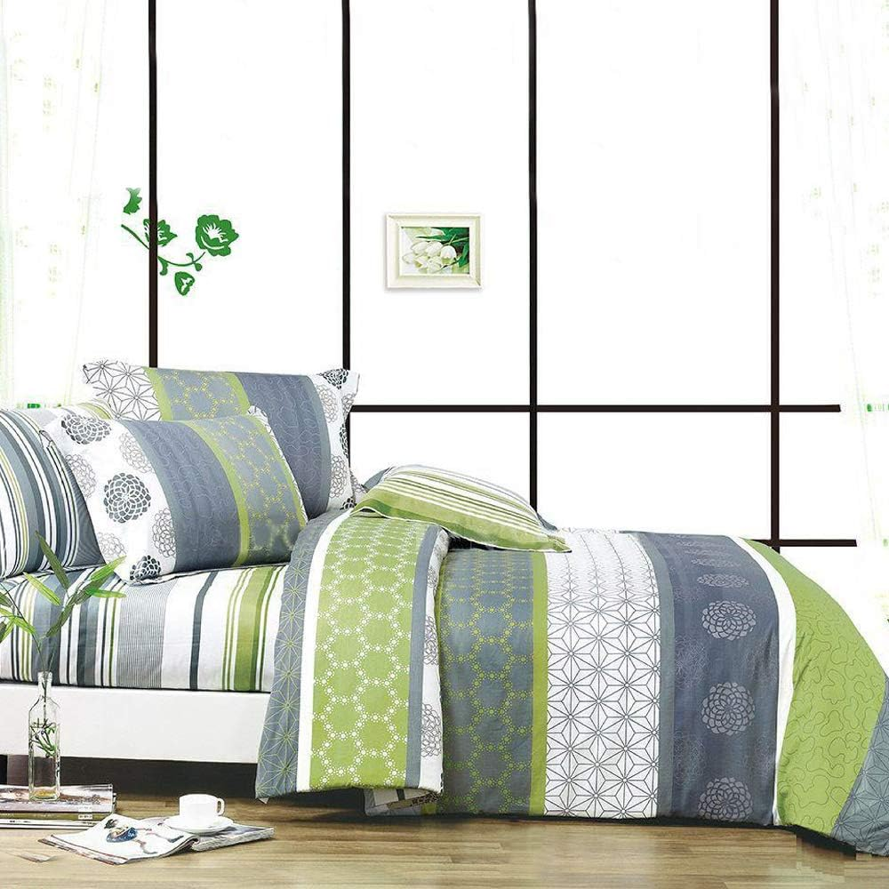 Luxor Linen Dreamfields 100% Cotton Dexter Soft Doona Duvet Quilt Cover Set, Double