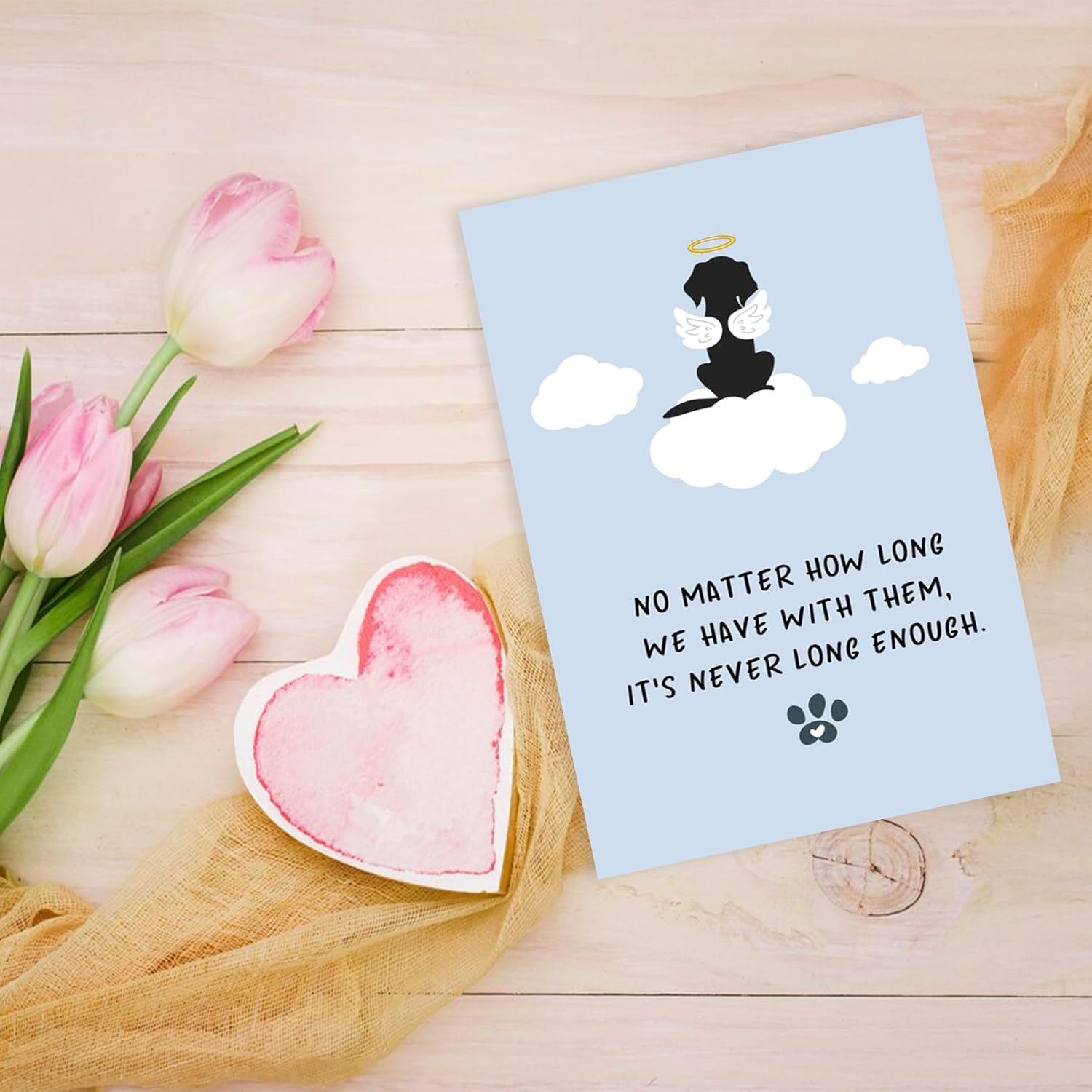 Dog Sympathy Card, Cute Pet Loss Cards, Dog Memorial Sympathy Gifts for Loss of Pet, Condolence Card for Pets Owner Lover, Doggy Bereavement Ideas for Family Friends Husband Wife - 14 image number 3