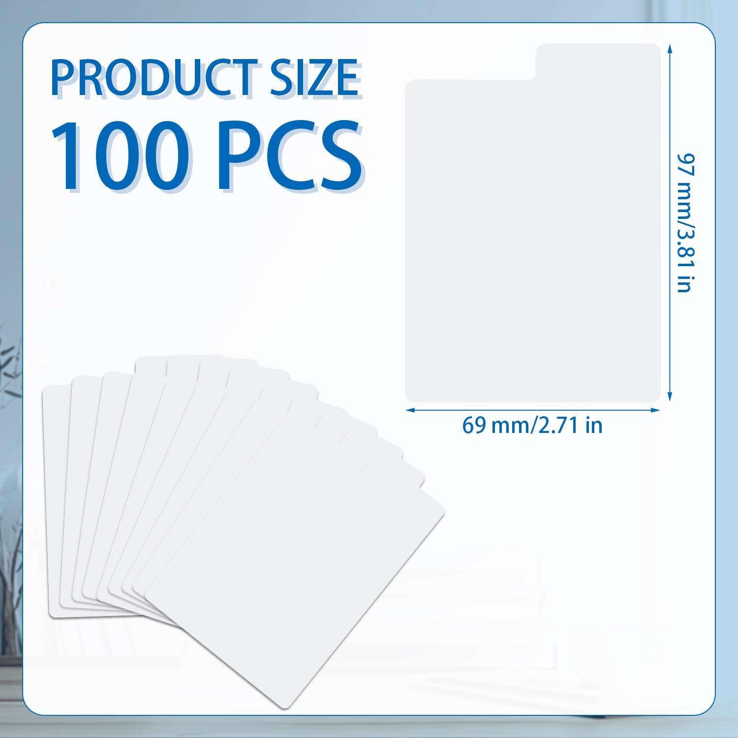 100Pcs Collectible Card Dividers, 2.7X3.8 Inch Plastic Divider Cards Separators Trading Card Organizer Reusable Card Sorting Dividers for Games Sports Supplies image number 4