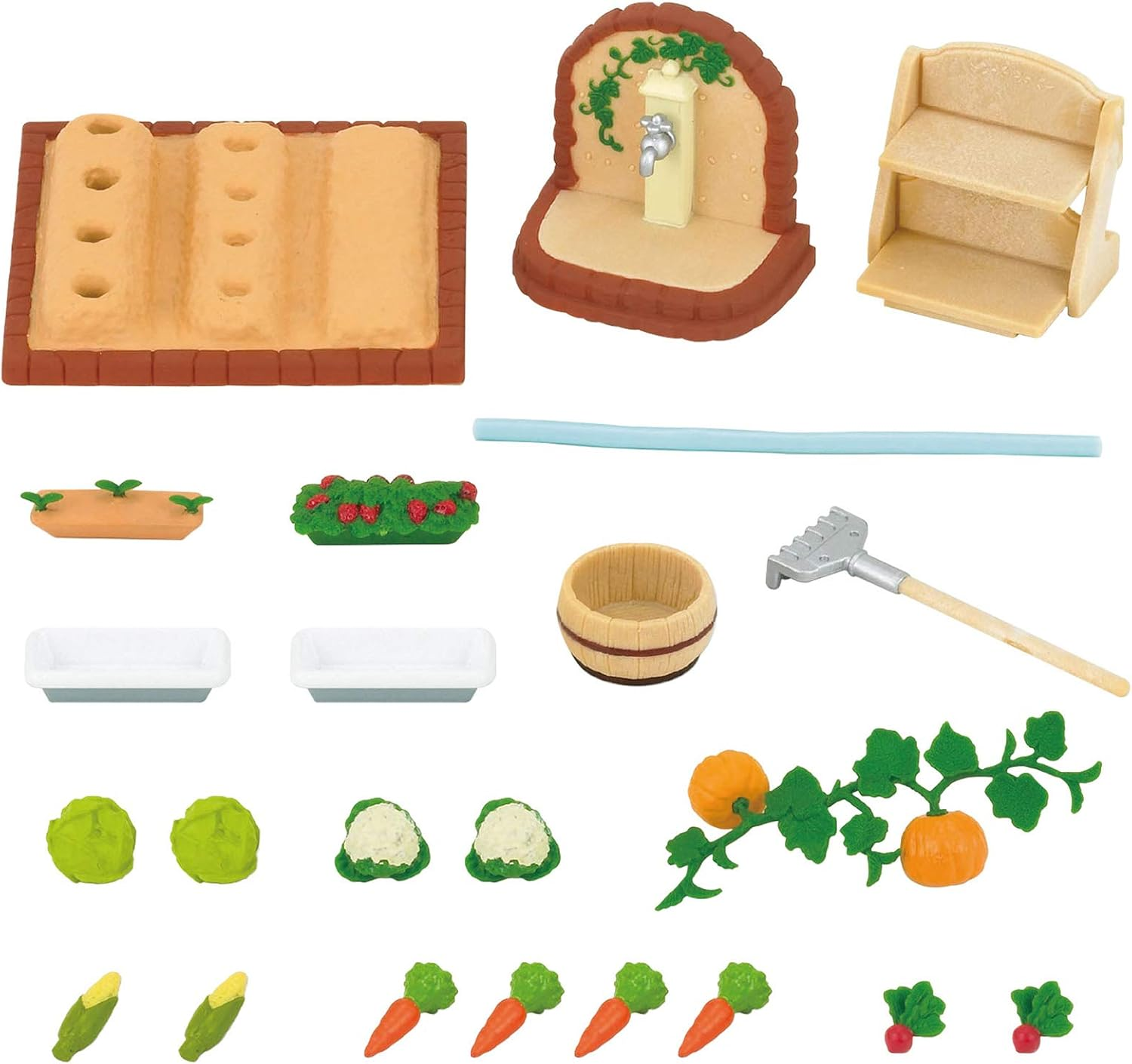 Epoch Sylvanian Families Sylvanian Family Vegetable Gardening Set KA-616 (Japan Import) image number 1