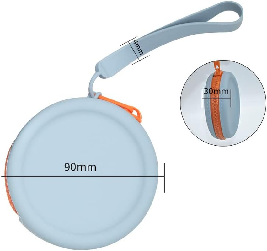 2Pcs Portable Puppy Training Pouch Treat Bag Silicone Dog Treat Pouch,Zippered Dog Treat Pouch with Handle,Silicone Dog Treat Pouch Portable Dog Treat Bag,Pet Small Snack Pocketes,Purple and Grey