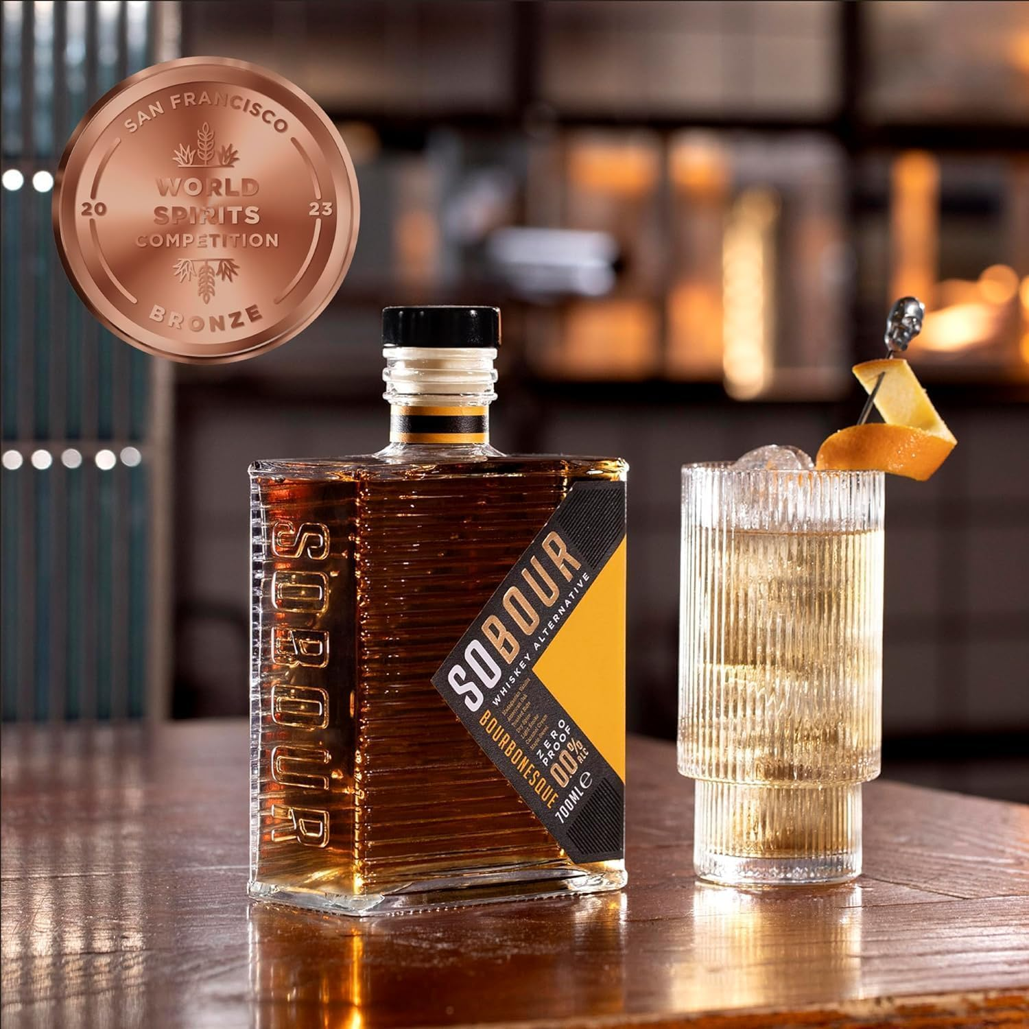 SOBOUR Bourbonesque Non-Alcoholic Whiskey, 700Ml image number 6