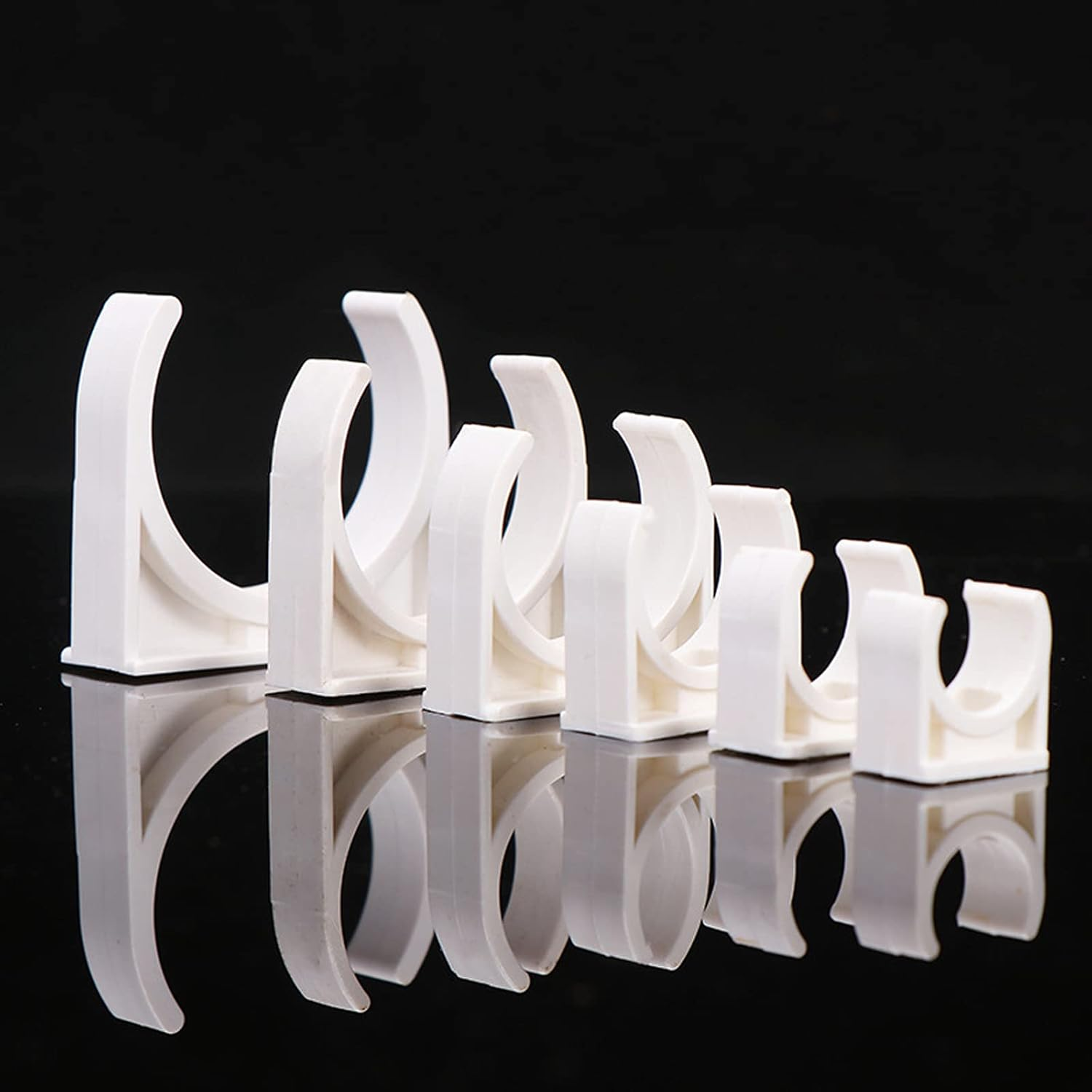 100 Pcs U-Shaped PVC Pipe Clamps Clips, White, 20Mm/3/4" Pipes, Compact, High Strength, Long Life