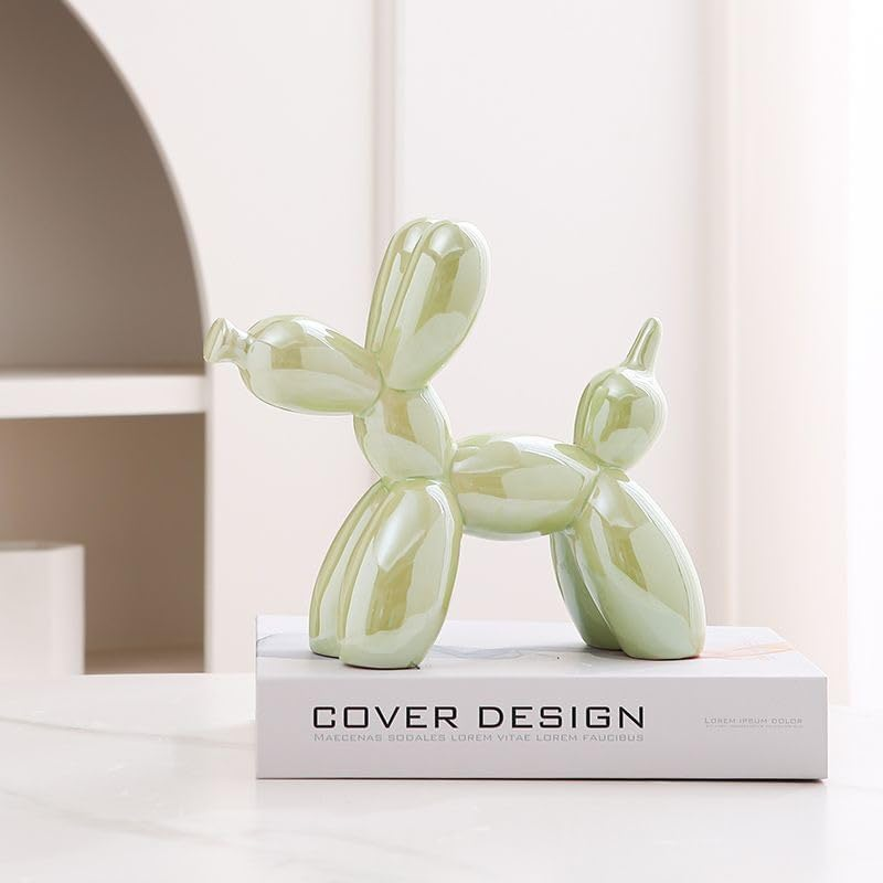 Resin Balloon Dog Sculpture,Creative Cute Animal Crafts Figurine Shaped Statue Art Sculpture Modern Desktop Ornament Decoration for Home Bedroom Living Room & Office Decor(Glod,8/ X8/ X3/) image number 3