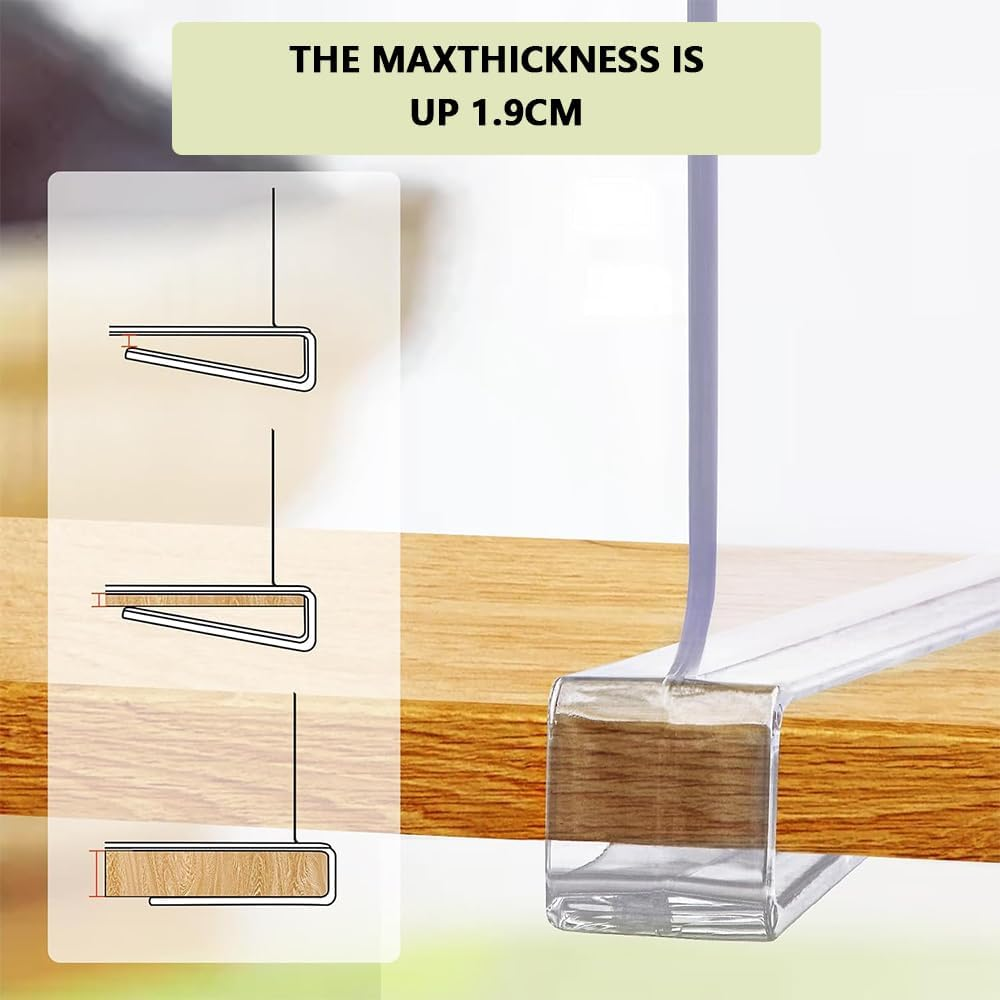 8 PCS Clear Acrylic Shelf Dividers &ndash; Transparent Organizers for Closet, Cabinet, and Office, Separators for Clothes, Purses, Handbags, Books, and More image number 6