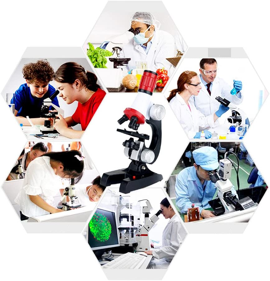 Jiusion Kid Microscope Kit, 100X 400X 1200X Trinocular Magnification Beginner Toy for Home School Education - Biological Hand Held Camera Microscope with Slides for Children image number 5