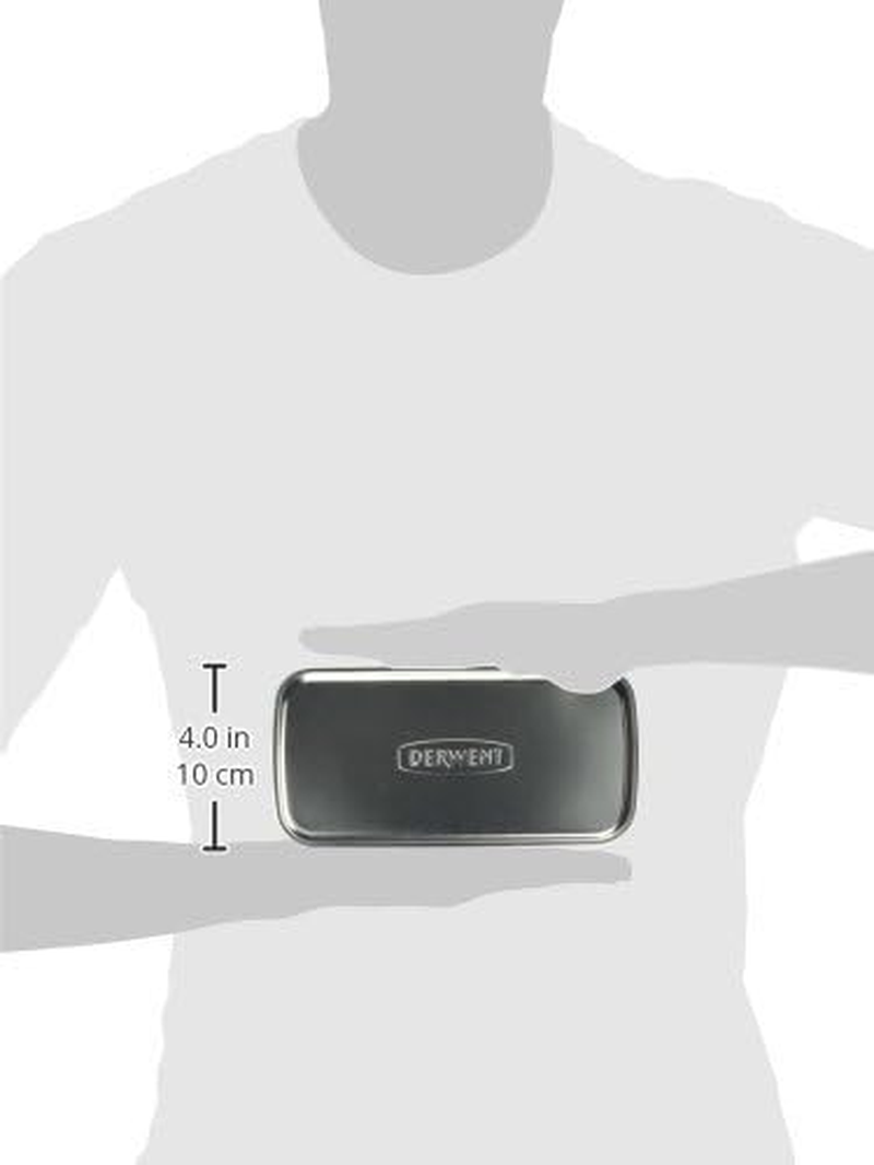 Derwent Pencil Tin, Double Layered Storage with Removable Inner Tray, Professional Quality, 2300582 image number 2