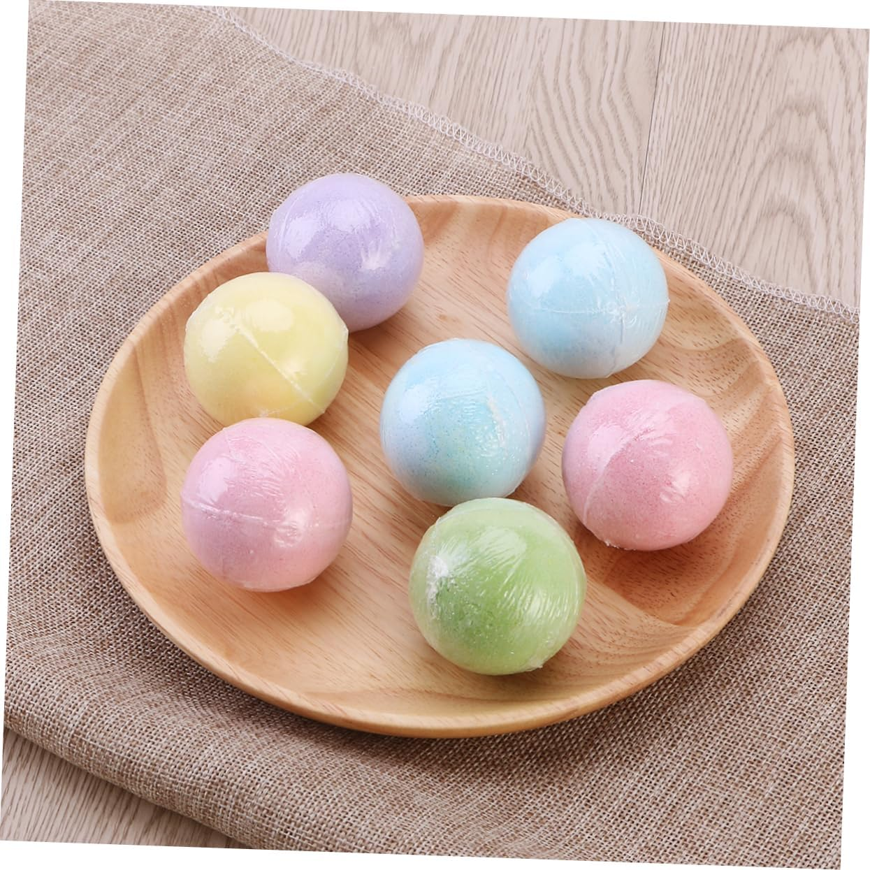 8Pcs 70G Bath Bombs Set round Bathing Bombs for Women Men Relaxing Aromatherapy Spa Bubble Bath Colorful Mixed Pack Random Color