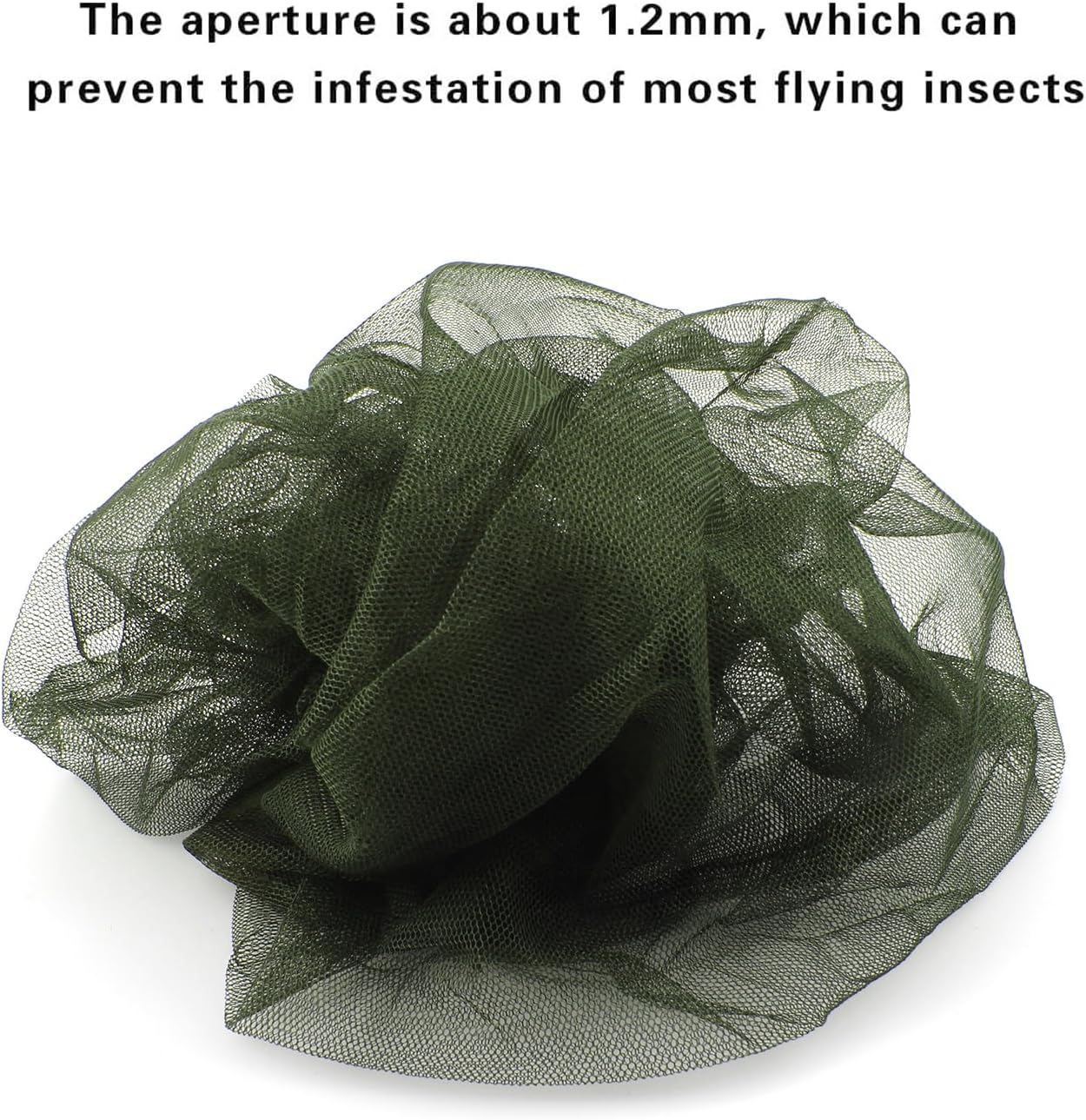 T Tersely 10 Packs of Mosquito Insect Head Net Mesh for Fly & Bug Protection from Fly Bee Bug Outdoor for Fishing Hiking Gardening Green image number 4