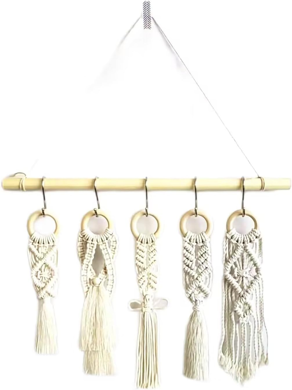 HIGHROCK Wooden Rings, 20 PCS Unfinished Natural Solid Wooden Loops for DIY Crafts, Wood Circles for DIY Craft(Outer Diameter 50Mm) image number 1