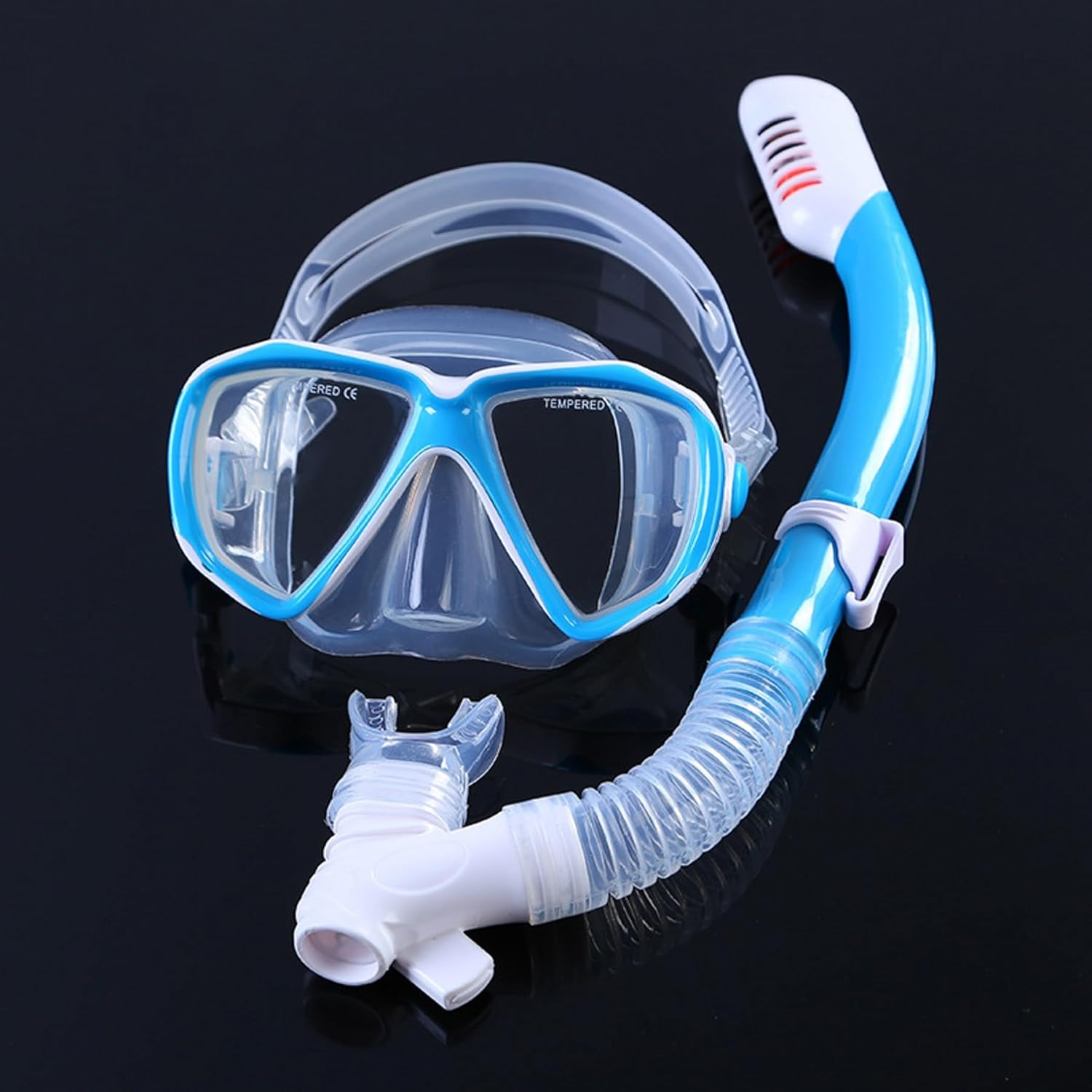 Tempered Glass Swimming Goggles for Adults/Kids, Anti-Fog Swim Mask, Panoramic Silicone Diving Goggles image number 4