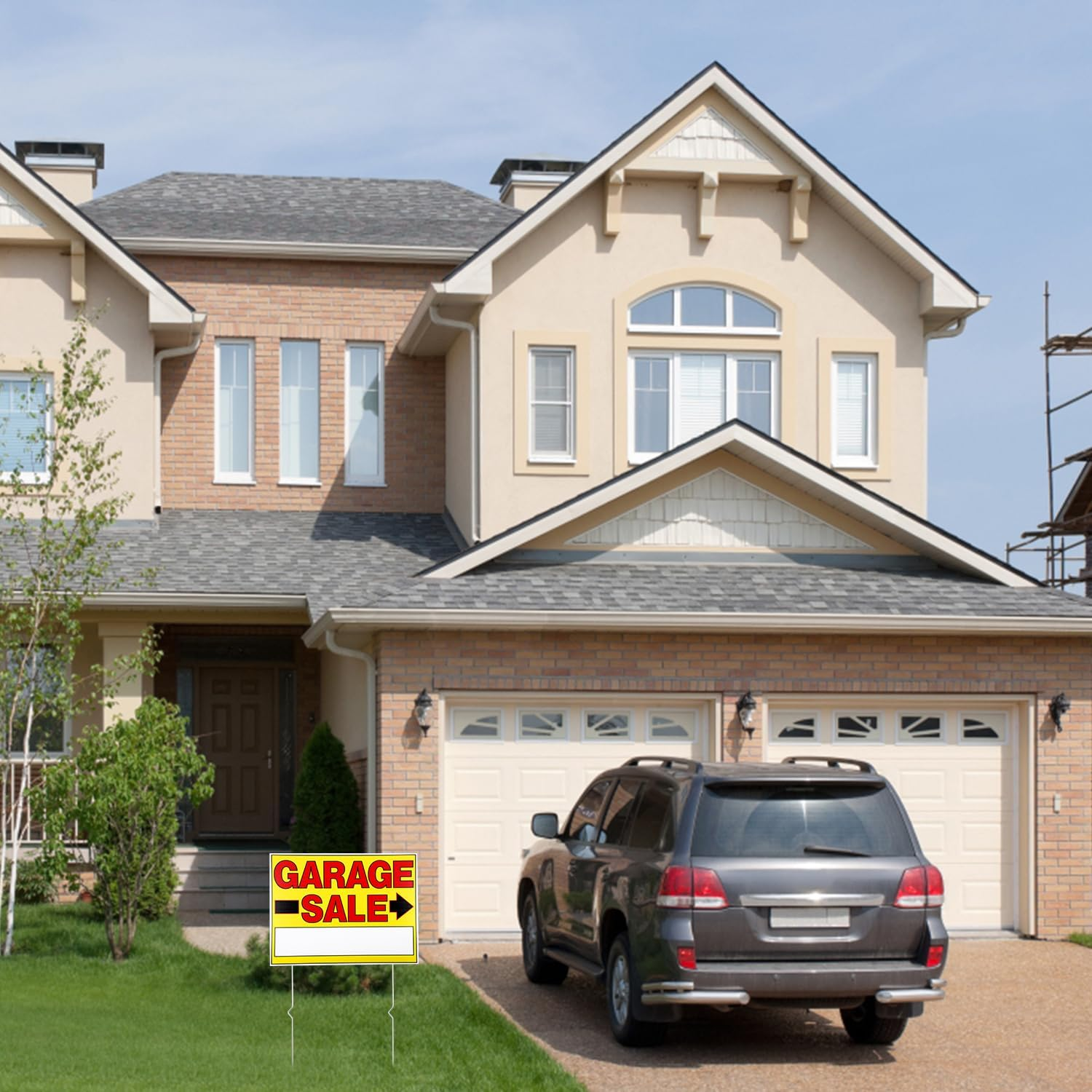 6Pcs Garage Sale Signs with Stakes, 16X12In Double Sided Yard Sale Signs Garage Sale Arrow Tag Signs for Sales Event image number 6