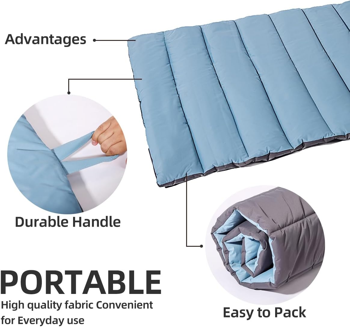 Outdoor Dog Bed, Waterproof Camping Dog Bed, Machine Washable, Easy to Clean, Large Size, Durable Travel Dog Bed, Foldable Portable Camping Travel Pet Mat for Medium and Large Dogs (L, Blue) image number 3