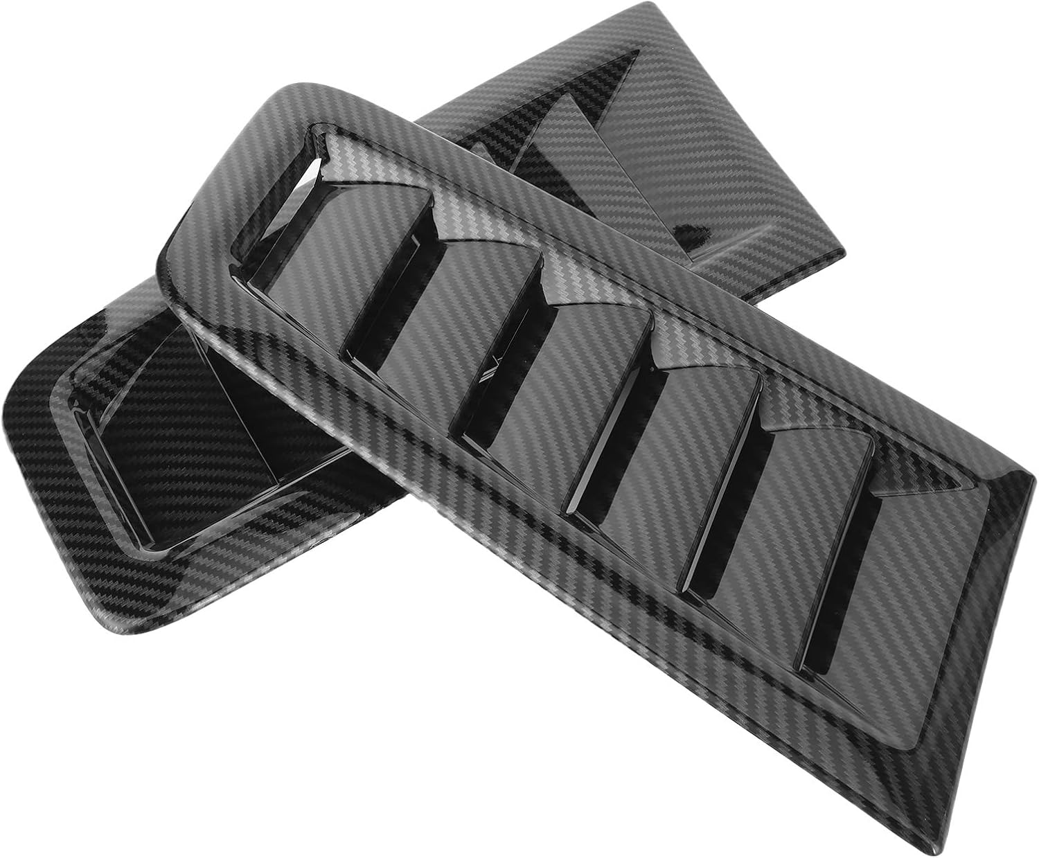 Car Bonnet Vents, Carbon Fiber Hood Universal Car Front Bonnet Engine Hood Vents Car Air Vent Cover for Rs Mk2 Style Bonnet Vent Rs Style Car Front Vent Exterior Car Part(Carbon Fiber) image number 4