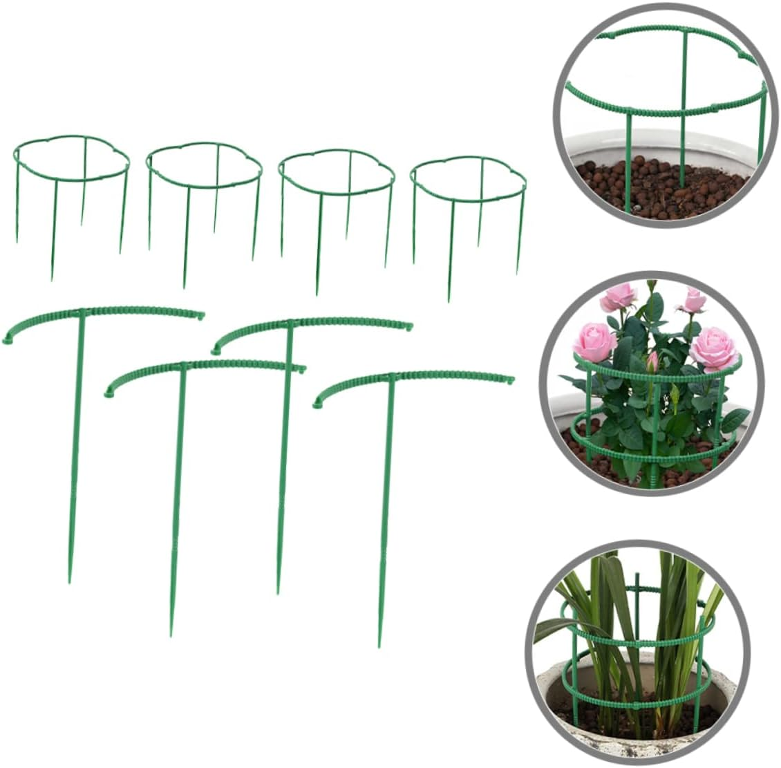 20Pcs Garden Plant Stakes Plant Support Stakes Flower Support for Climbing Sturdy Stems