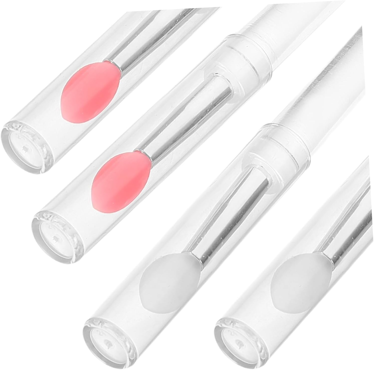 10Pcs Manicure Transparent Silicone Rod Metallic Mirror Effect Sticks Nail Art Applicator Tools Metallic Mirror Effect Nail Applicator Glitter Applicator Kit Silica Gel image number 4
