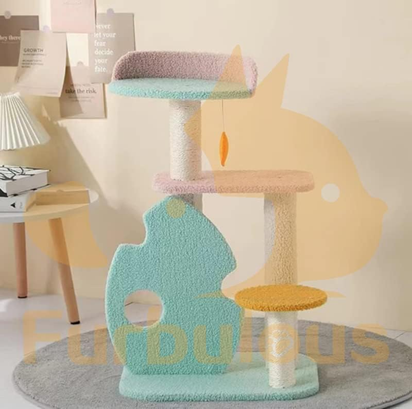 Furbulous 75Cm Cat Tree Scratching Post and Cat Tower with Sisal Scratching Rope - Green Leaf