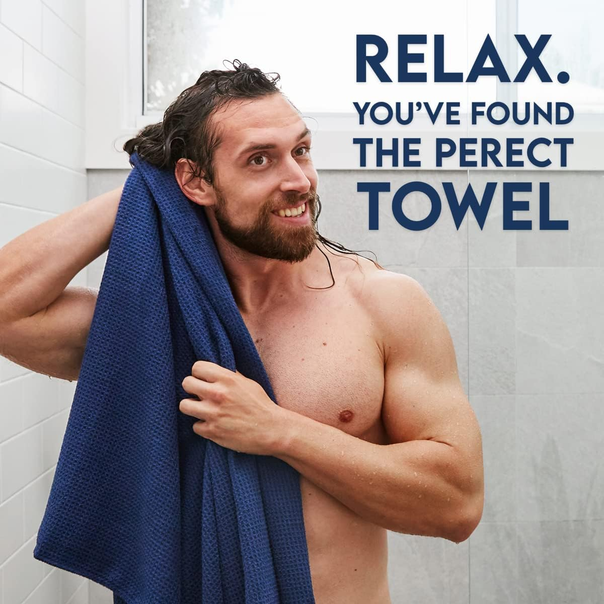 Dock & Bay Bath Towel - for Home - Quick Dry, Super Absorbent - Includes Bag - Classic - Nautical Navy, Small (85X40Cm, 33X16) image number 6