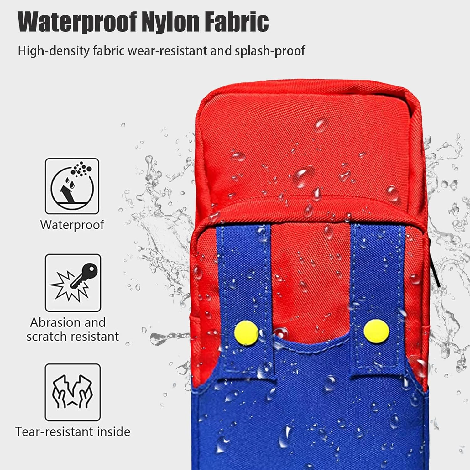 Cute Travel Bag for Nintendo Switch/Lite/Oled/Steam Deck, Small Sling Portable Waterproof Backpack Carrying Crossbody Shoulder Chest Gaming Bag Case for NS SD Console Dock Joy-Cons Accessories Storage image number 5